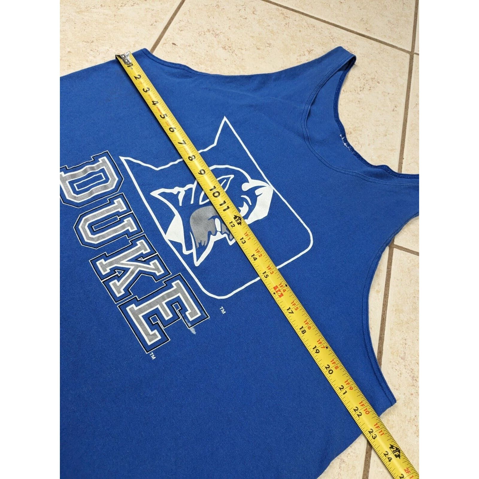 Hanes Vtg Duke Blue Devils Big Logo College Tank Top Shirt XXL 2XL Size US XXL / EU 58 / 5 - 6 Thumbnail