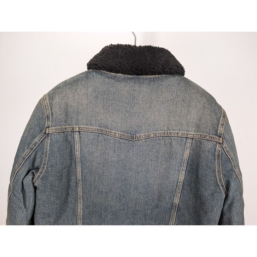 Saint Laurent Paris o1rshd1 Q:2 / Shearling Denim Jacket in Light Blue Size US XL / EU 56 / 4 - 15 Thumbnail