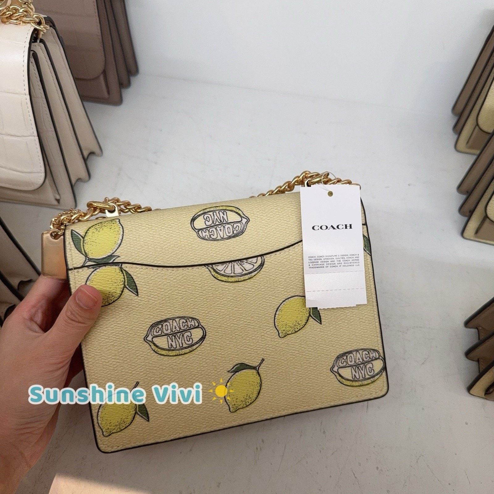 Coach NWT Coach Mini Klare Crossbody Bag Lemon CAN24 Garden Glade Size ONE SIZE - 3 Thumbnail