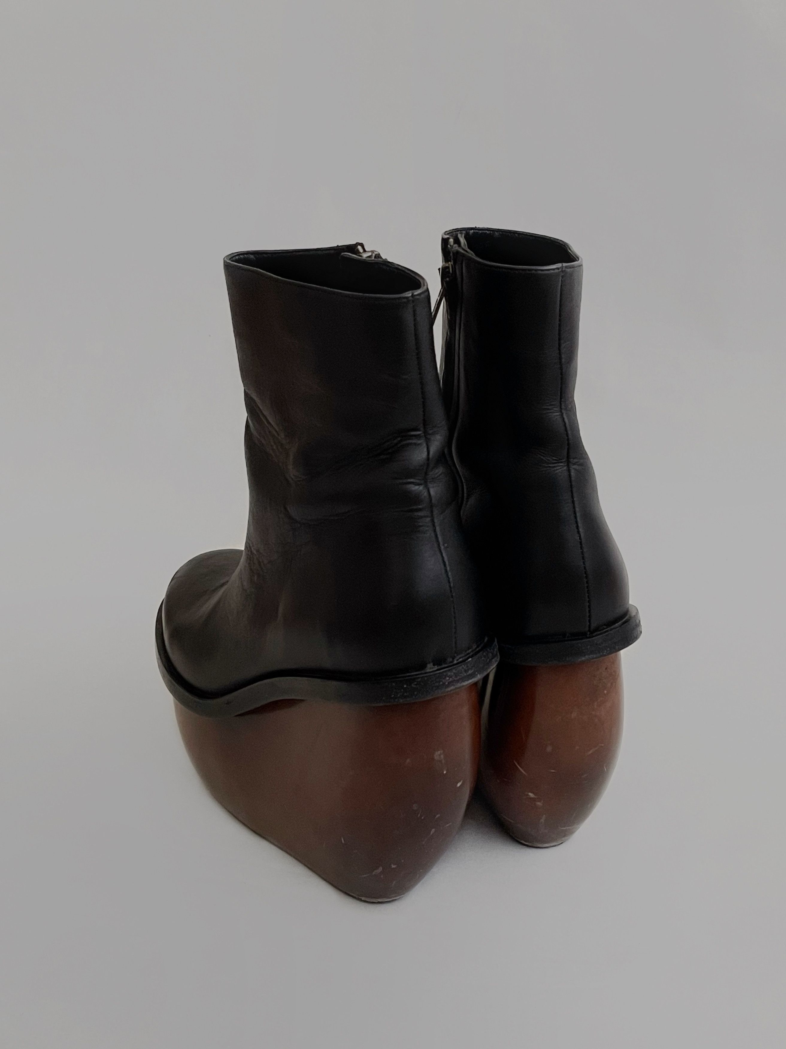 & Other Stories &other stories leather/wood Avant-garde platform boots Size US 8 / IT 38 - 5 Thumbnail