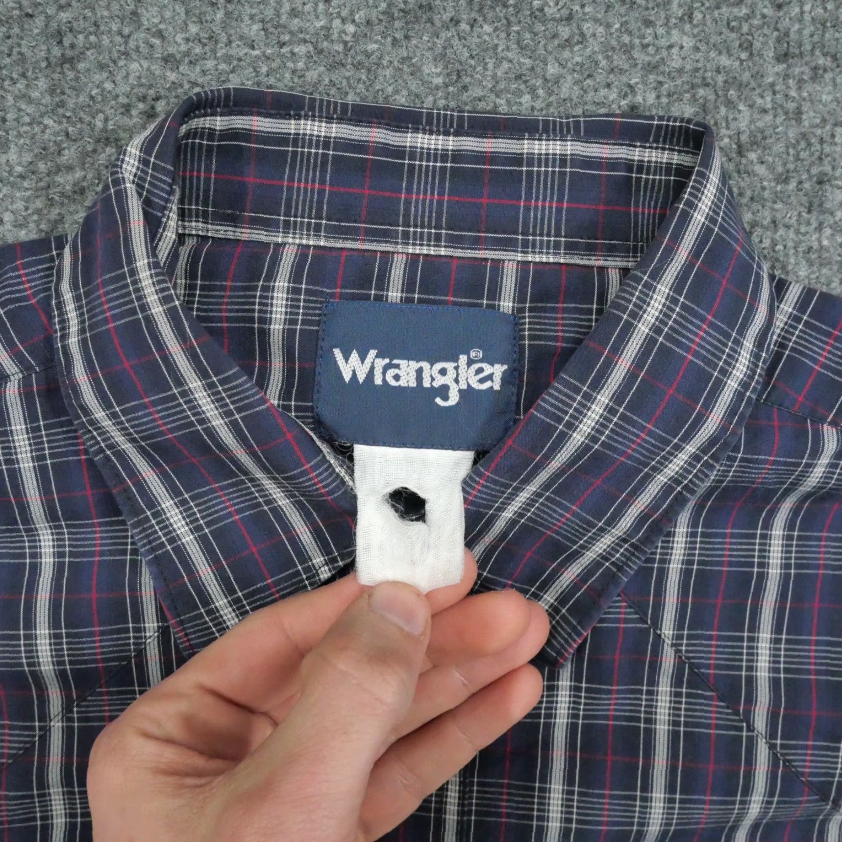 Wrangler Wrangler Shirt Mens XL Blue Plaid Pearl Snap Western Country Button-Up Pockets Size US XL / EU 56 / 4 - 5 Thumbnail