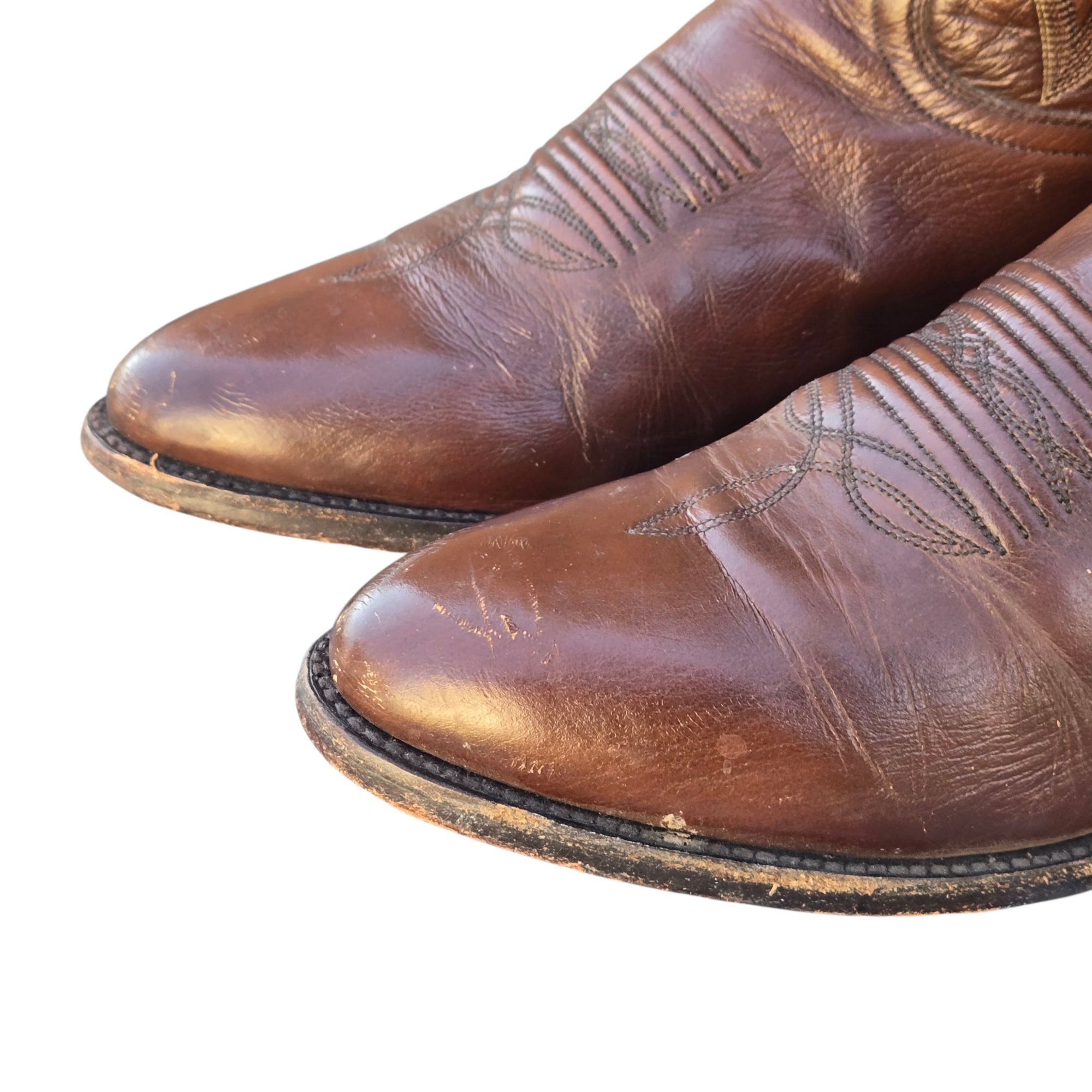 Dan Post Dan Post Cowboy Boots Mens Brown Leather 9 D Western Rockabi Size US 9 / EU 42 - 10 Thumbnail