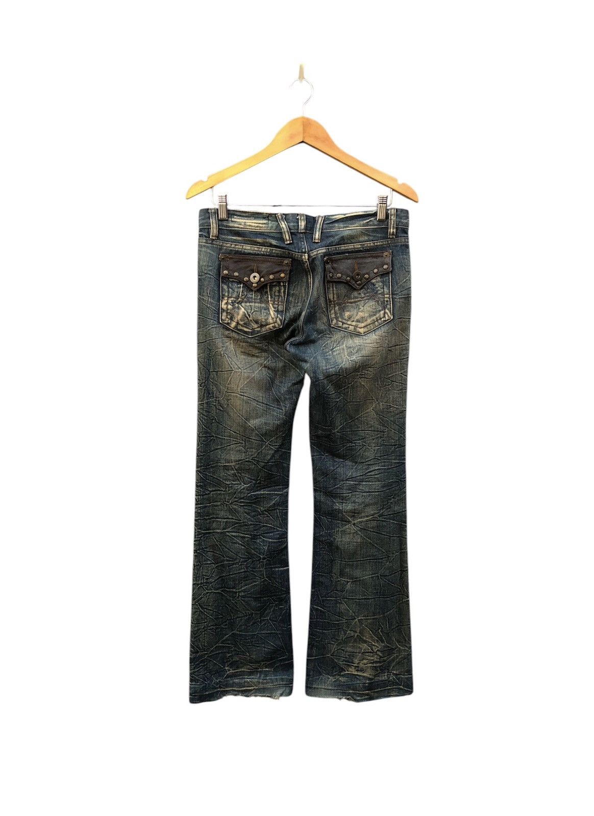 Japanese Brand Japanese Brand Blue Jam Flared Jeans Size US 29 - 3 Thumbnail