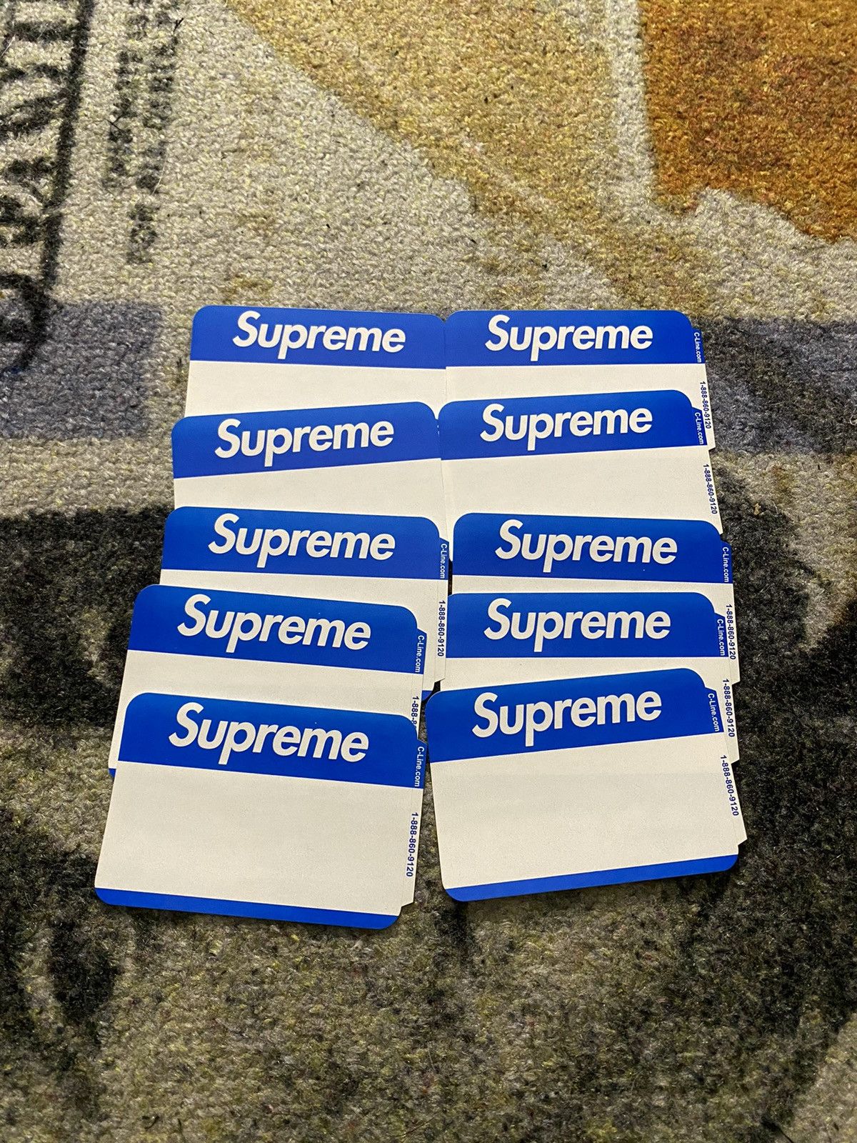 Supreme Supreme Name Tag Stickers (pack of 10) Size ONE SIZE - 1 Preview