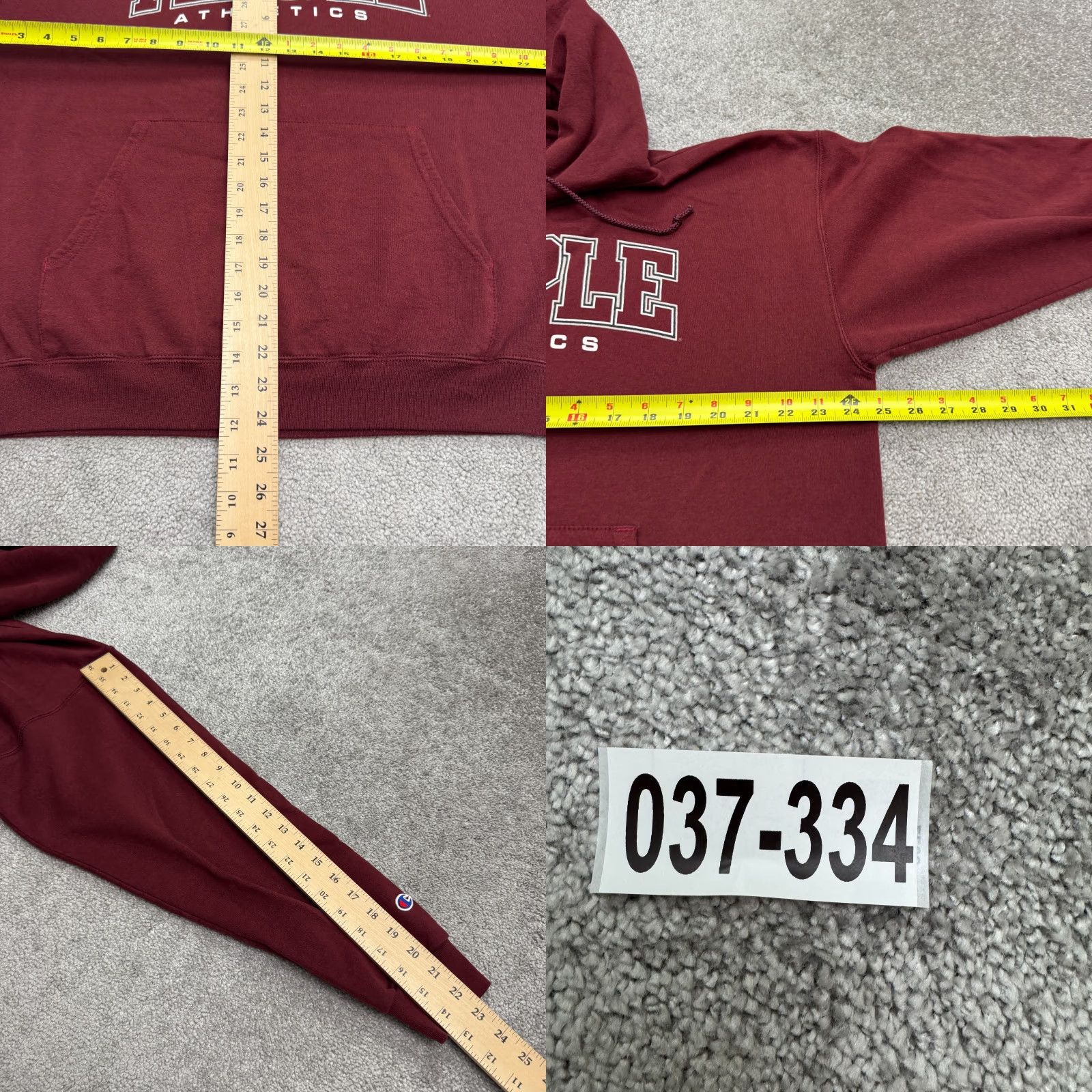 Champion VINTAGE Champion Hoodie Pullover Men's Red University 90s Streetwear Logo Athletic Sweatshirt Size US L / EU 52-54 / 3 - 8 Thumbnail