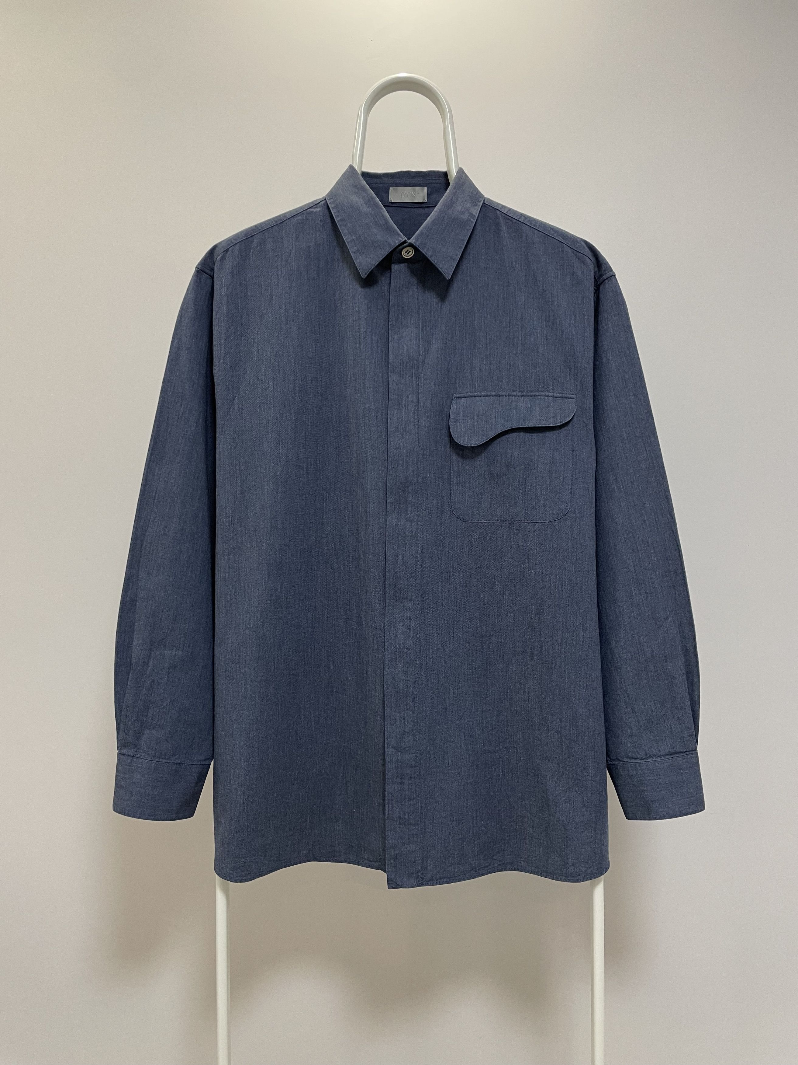 Dior DIOR Woven Shirt Zipped Button Up Saddle Pocket Overshirt Size US L / EU 52-54 / 3 - 3 Thumbnail