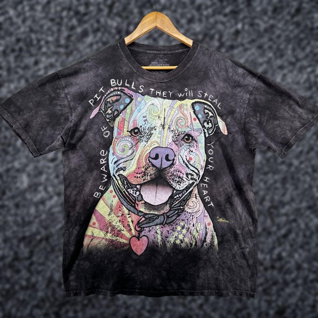 The Mountain The Mountain T-Shirt Black Men's XL Pitbull Dog Lover Graphics Crew Neck Short Sleeve Easy Care Cotton Graphic Print Modern Fit Boys? No. Size US XL / EU 56 / 4 - 1 Thumbnail