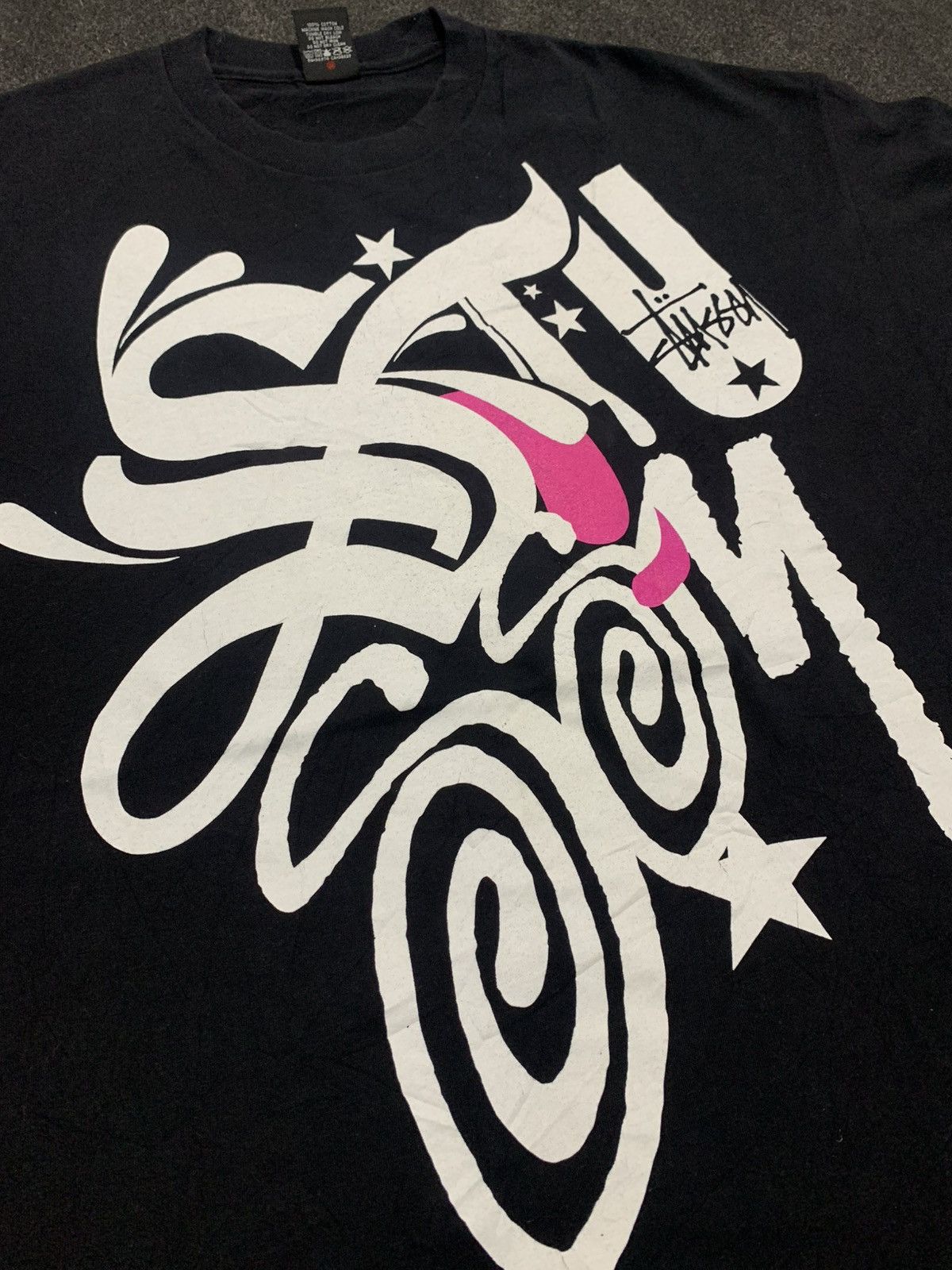 Stussy Vintage Y2K STUSSY Big Logo Graffiti Script T-Shirt Size US XL / EU 56 / 4 - 6 Thumbnail
