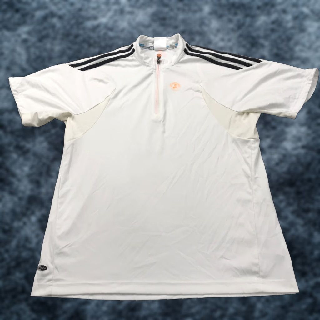 Adidas adidas Roland Garros Jacket Mens Small White Clima365 Tennis French Open 1/4 Zip Size US S / EU 44-46 / 1 - 1 Thumbnail