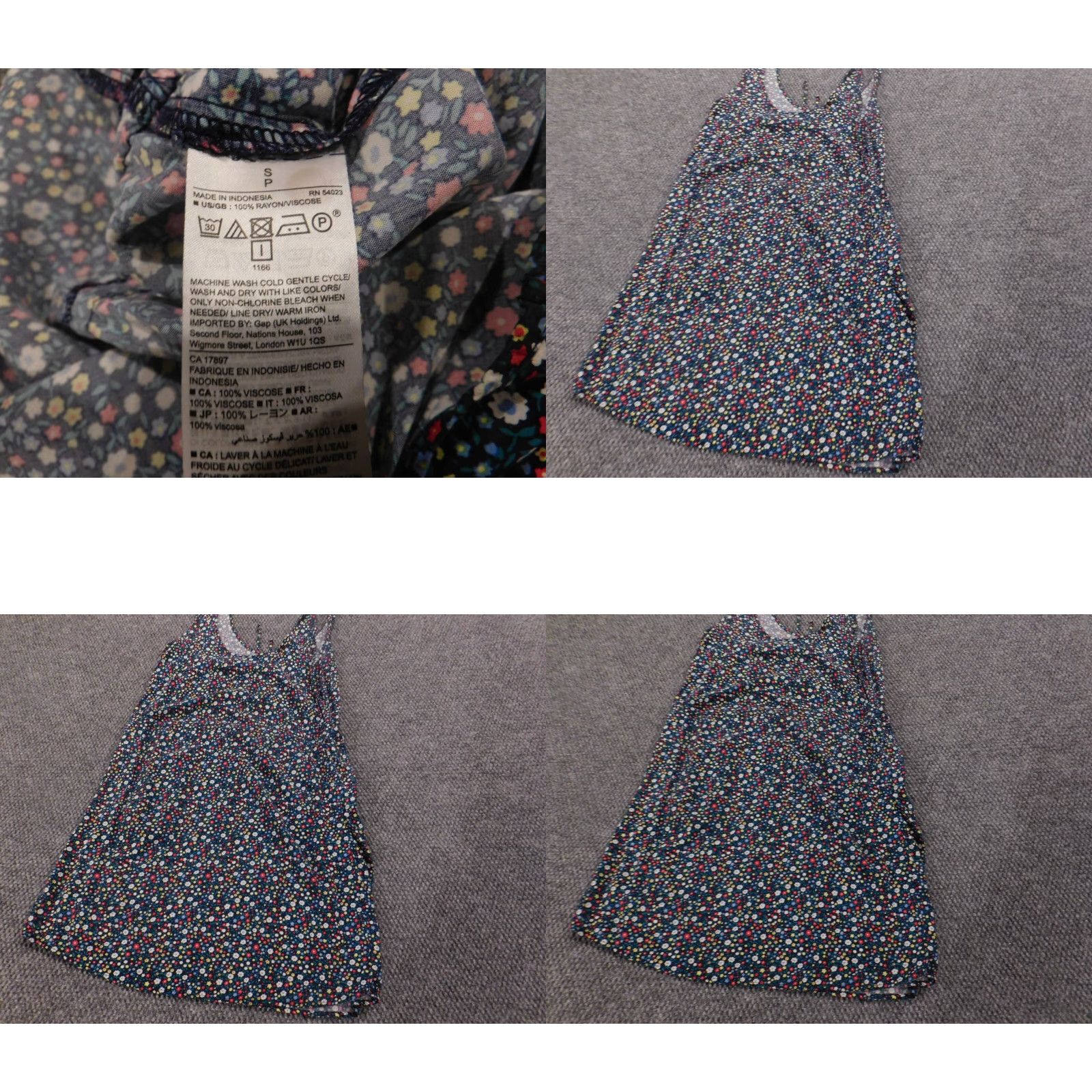 Gap Gap Dress A-Line Sundress Women Small Blue Floral Sleeveless Knit Viscose Rayon Dolman Sleeve Ruffle Long Dress Size S / US 4 / IT 40 - 8 Thumbnail