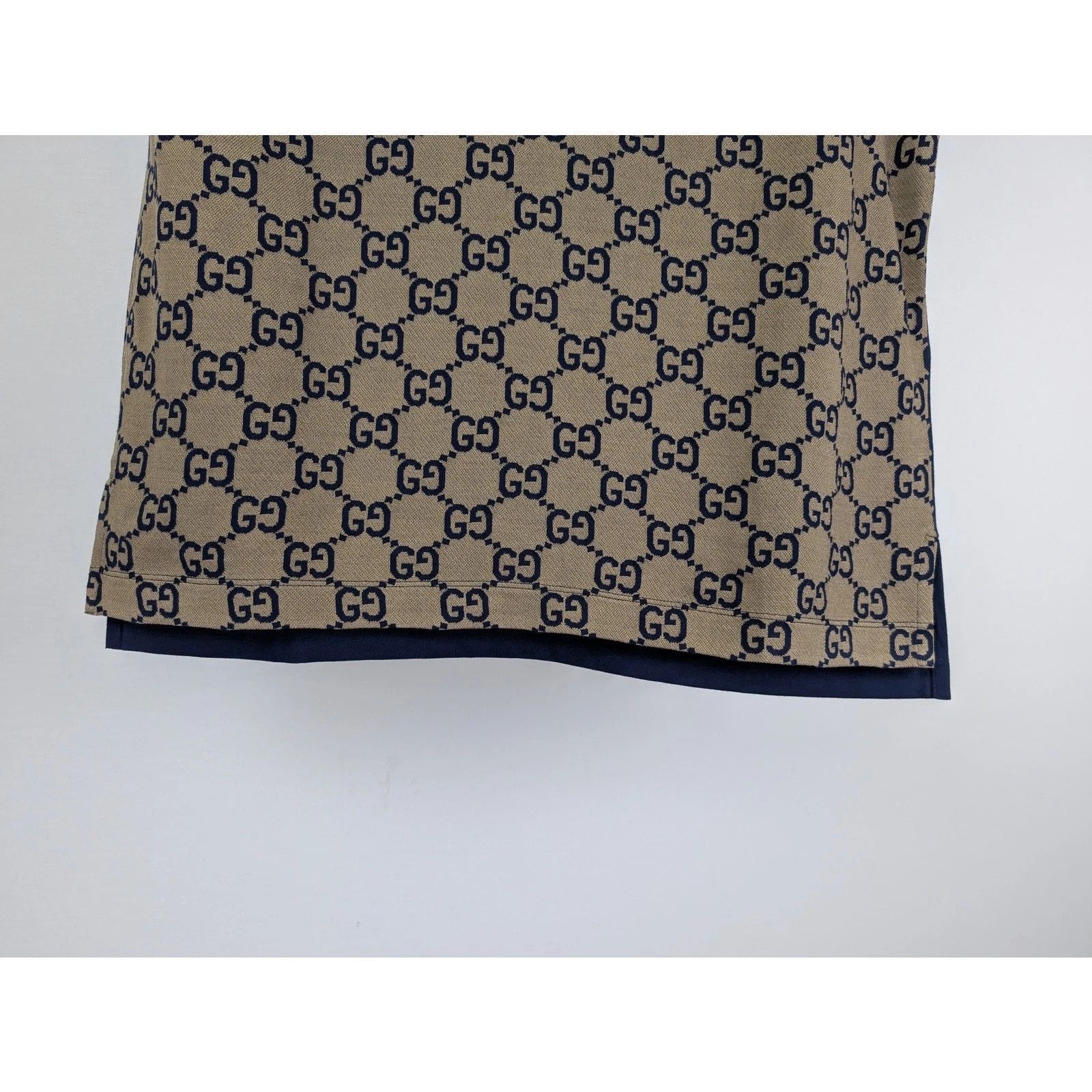 Gucci o1rshd1 GG Polo in Brown/Navy Size US L / EU 52-54 / 3 - 3 Thumbnail