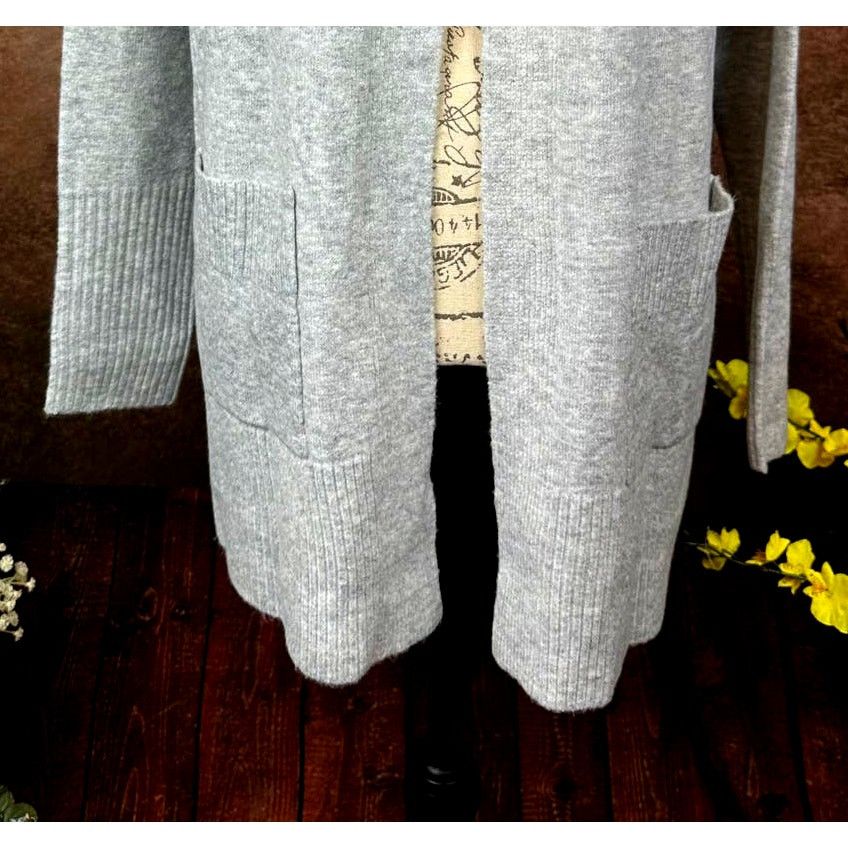 Other Love Ellie Two Pocket Open Cardigan - Gray - size L Size L / US 10 / IT 46 - 10 Thumbnail