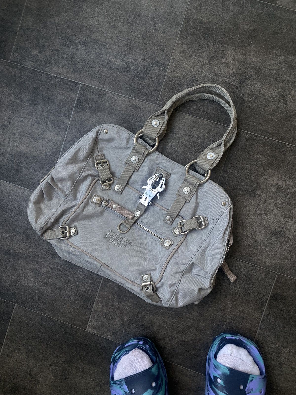 image of Avant Garde x Bag Ggl Vintage Bag in Grey, Women's