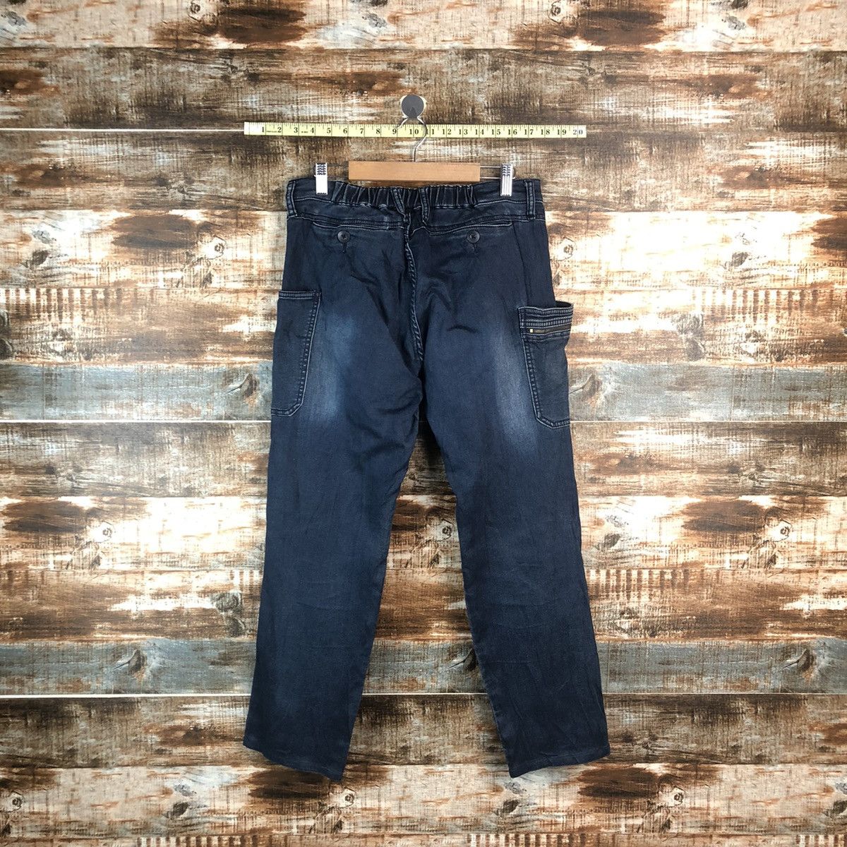 Japanese Brand Fieldcore Japanese utility tactical Blue Denim Pants #A2094 Size US 32 / EU 48 - 16 Thumbnail