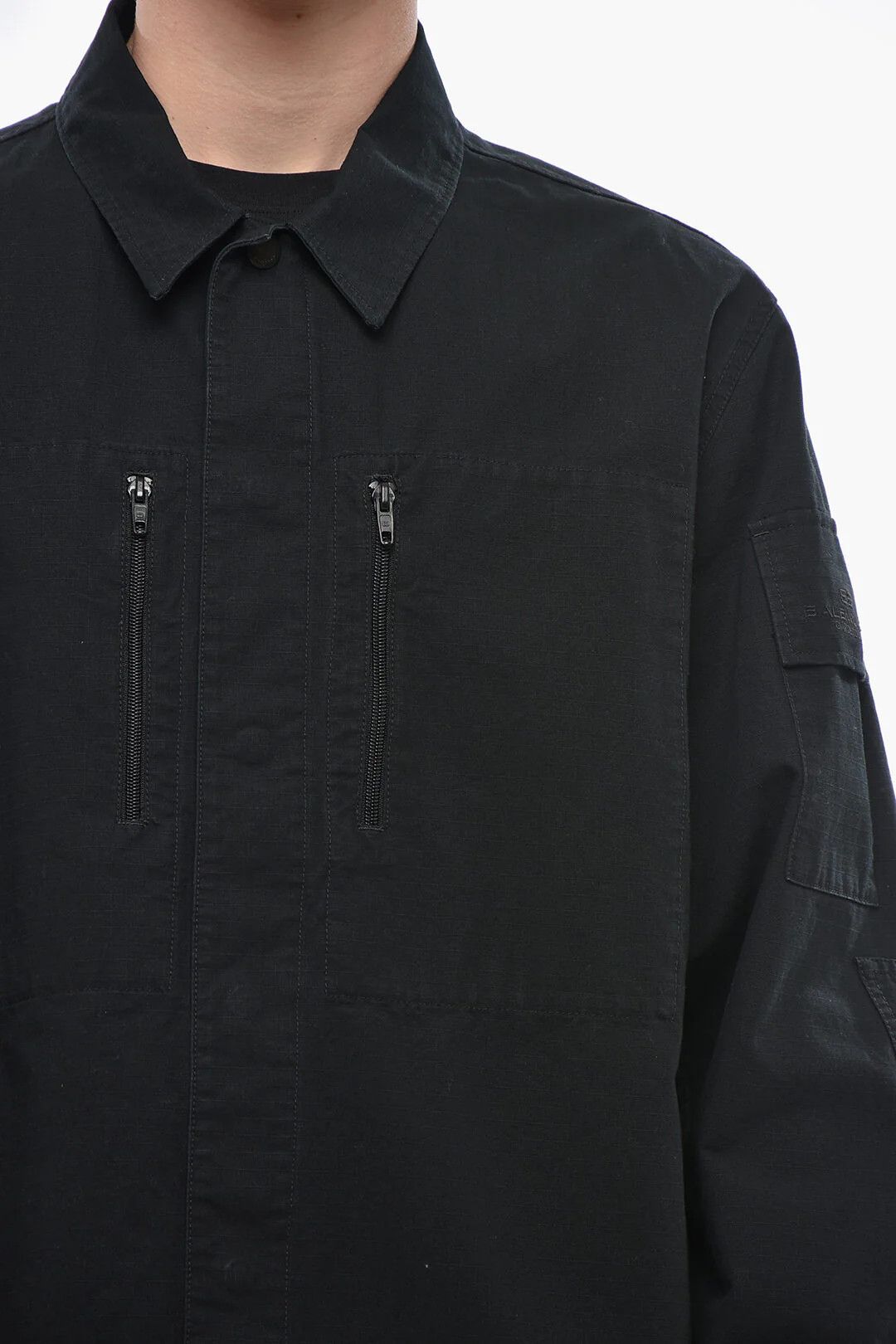 Balenciaga og1mm0426 Checked Ripstop Overshirt in Blue Size US M / EU 48-50 / 2 - 3 Thumbnail