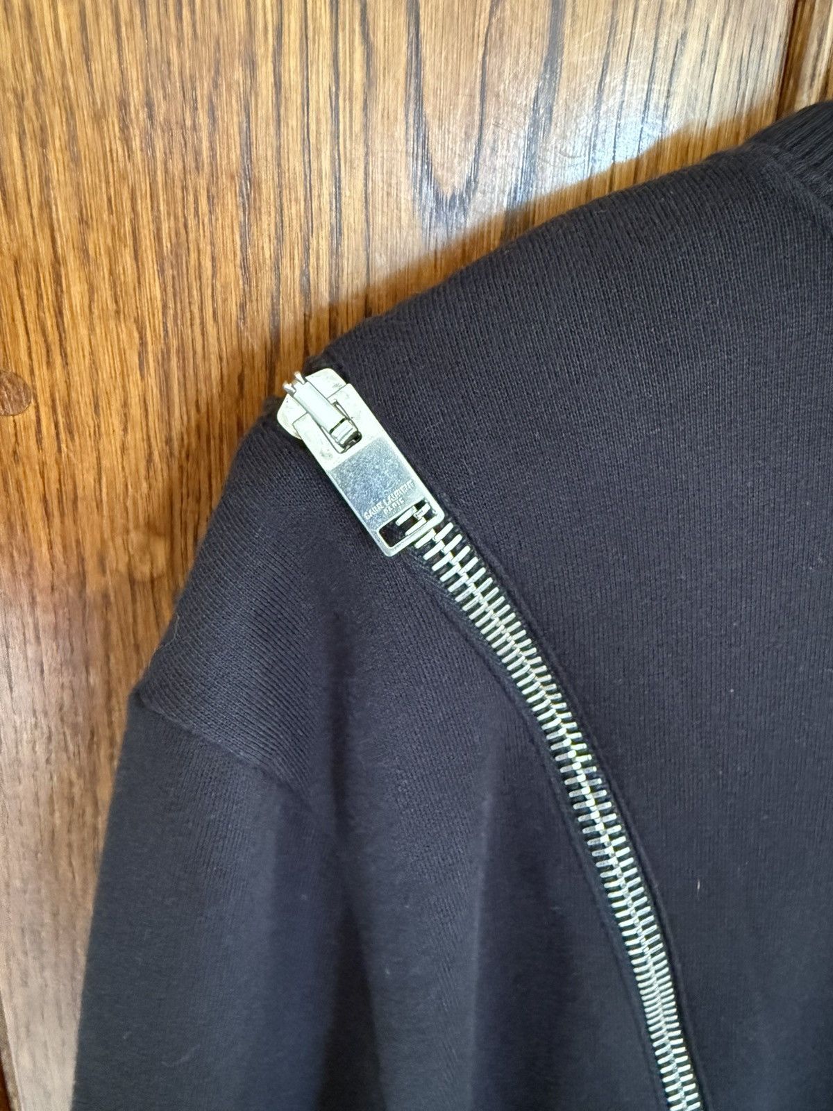 Saint Laurent Paris FW13 Saint Laurent zip crew neck sweater Hedi Slimane grail Size US L / EU 52-54 / 3 - 10 Thumbnail
