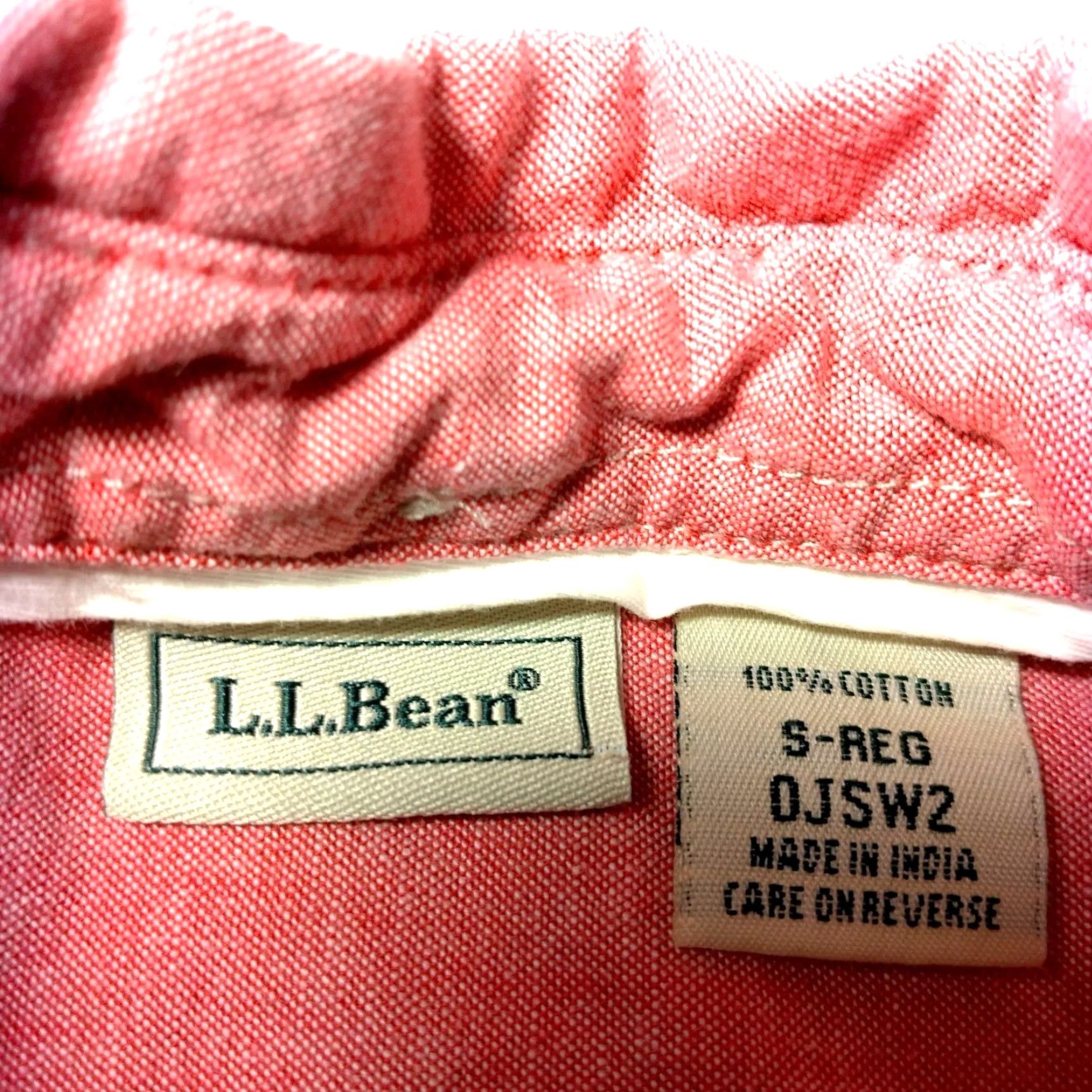 Vintage LL Bean Button-Up Shirt Womens Small Red Roll Tab Long Sleeve Classic OJSW2 Size S / US 4 / IT 40 - 5 Thumbnail