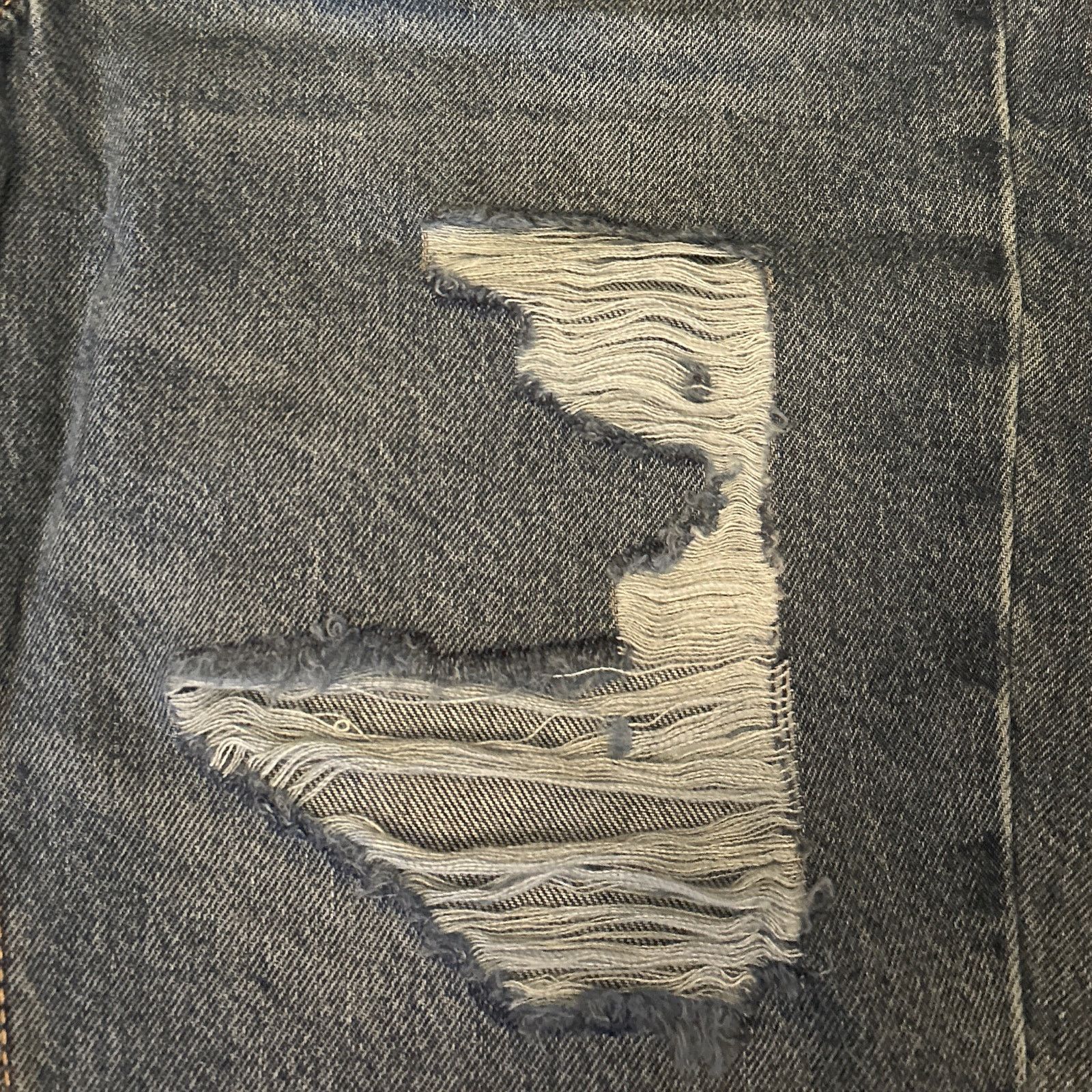 Old Navy Old Navy Womens Distressed Ripped Blue Jeans Large Size 31" - 3 Thumbnail