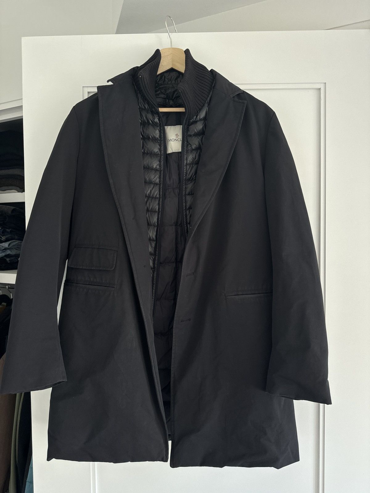 Moncler Moncler Navy Raincoat Size US M / EU 48-50 / 2 - 1 Thumbnail