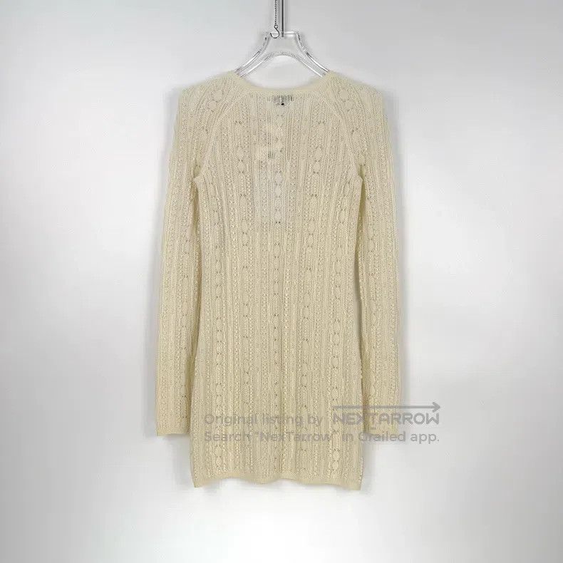 Chanel Chanel Milky white classic logo hollow patterned cashmere Size XXS / US 00 / IT 34 - 4 Thumbnail
