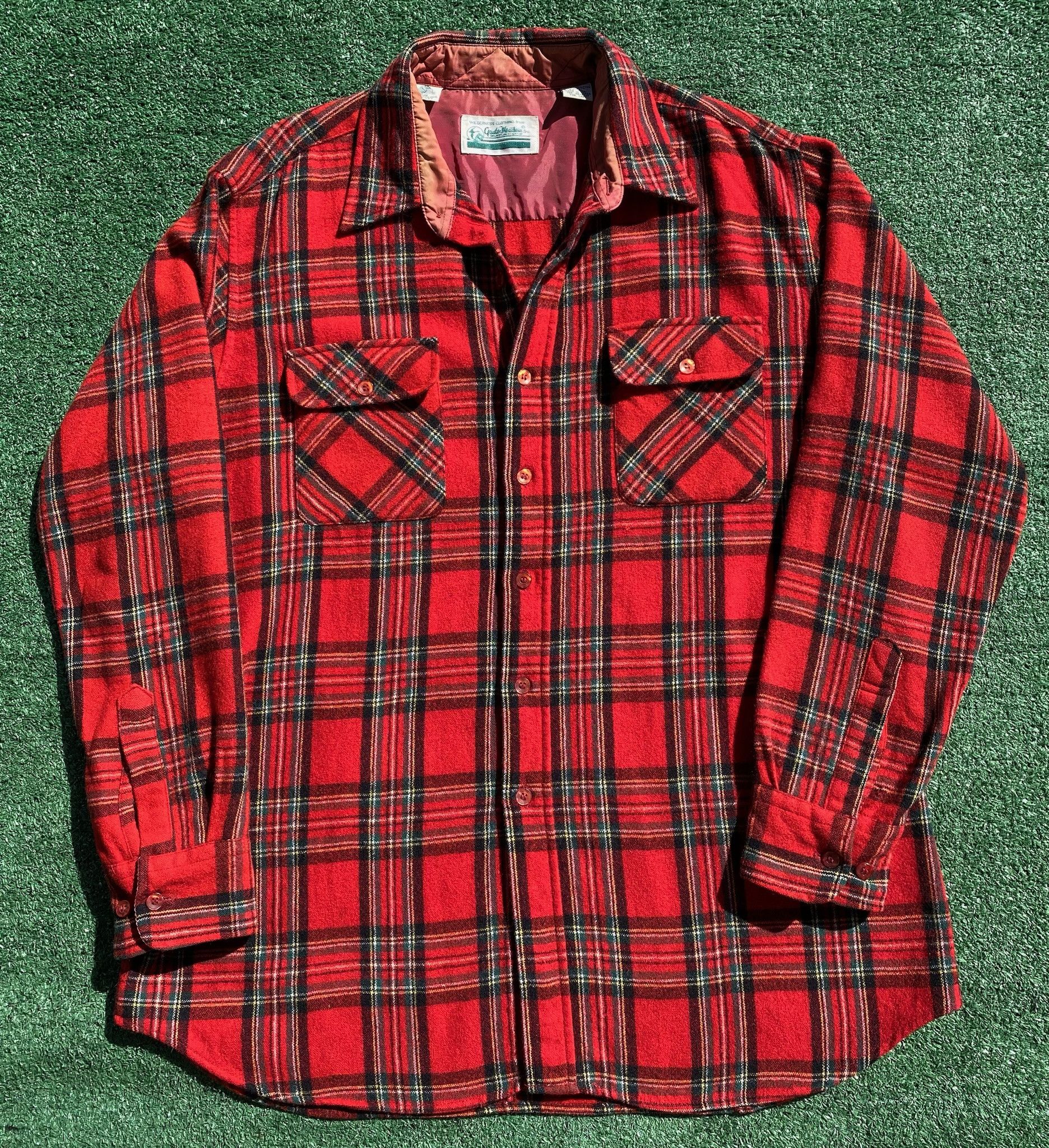 Vintage 90’s Wool Plaid Distressed Flannel Shirt XL Tall Size US XL / EU 56 / 4 - 1 Thumbnail