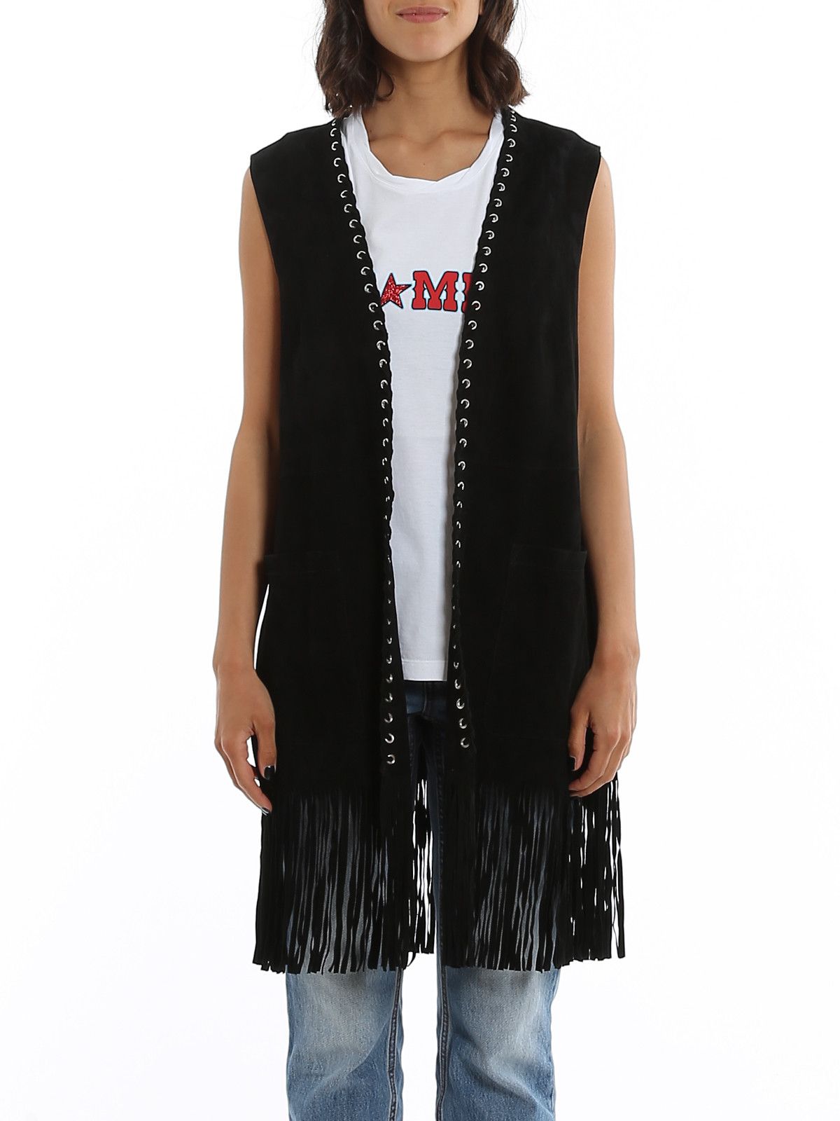 Golden Goose o1y0725 Sleeveless Leather Jacket in Black Size S / US 4 / IT 40 - 3 Thumbnail