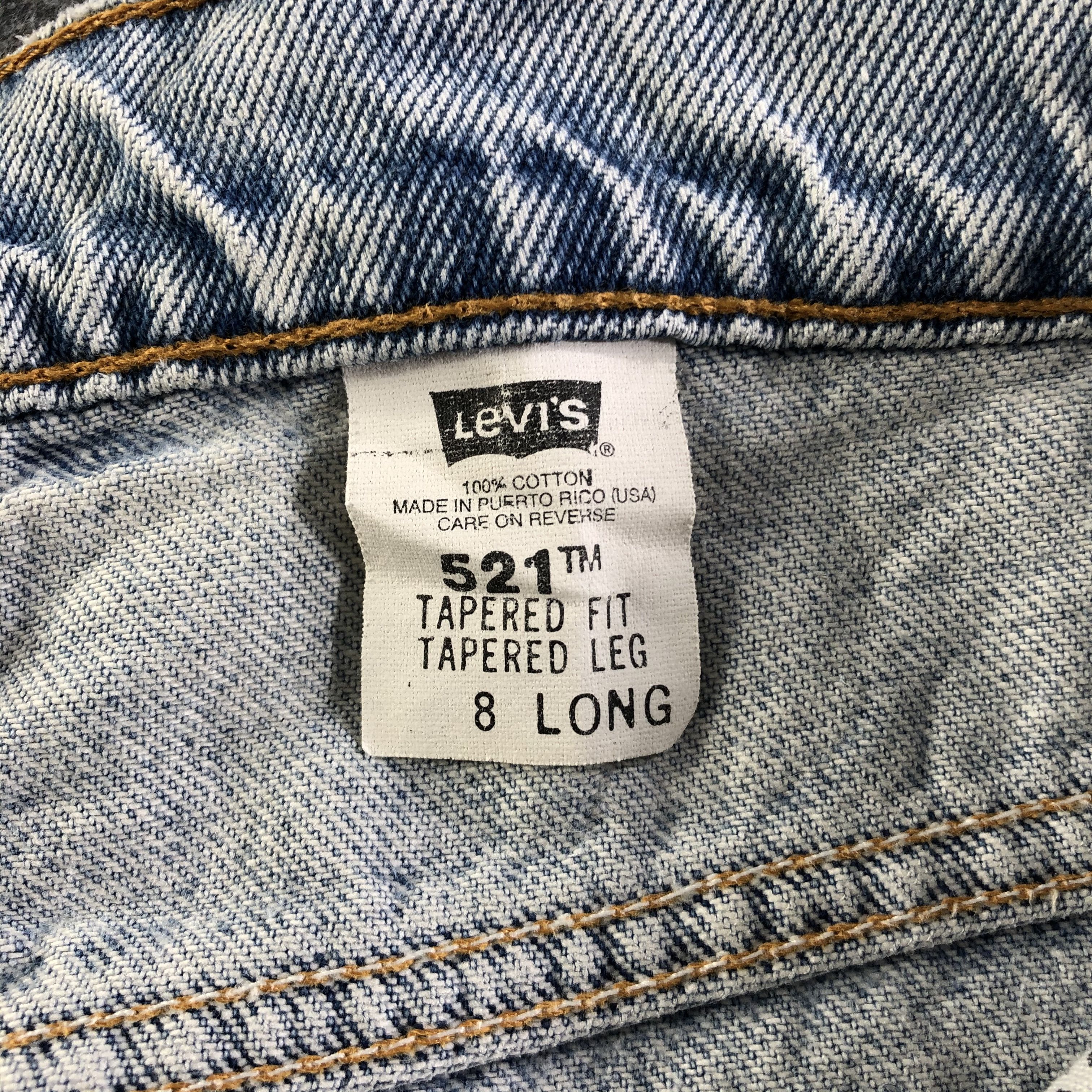 Levi's Vintage Light Wash Levis 521 Jeans-J4475 Size US 28 / EU 44 - 11 Thumbnail