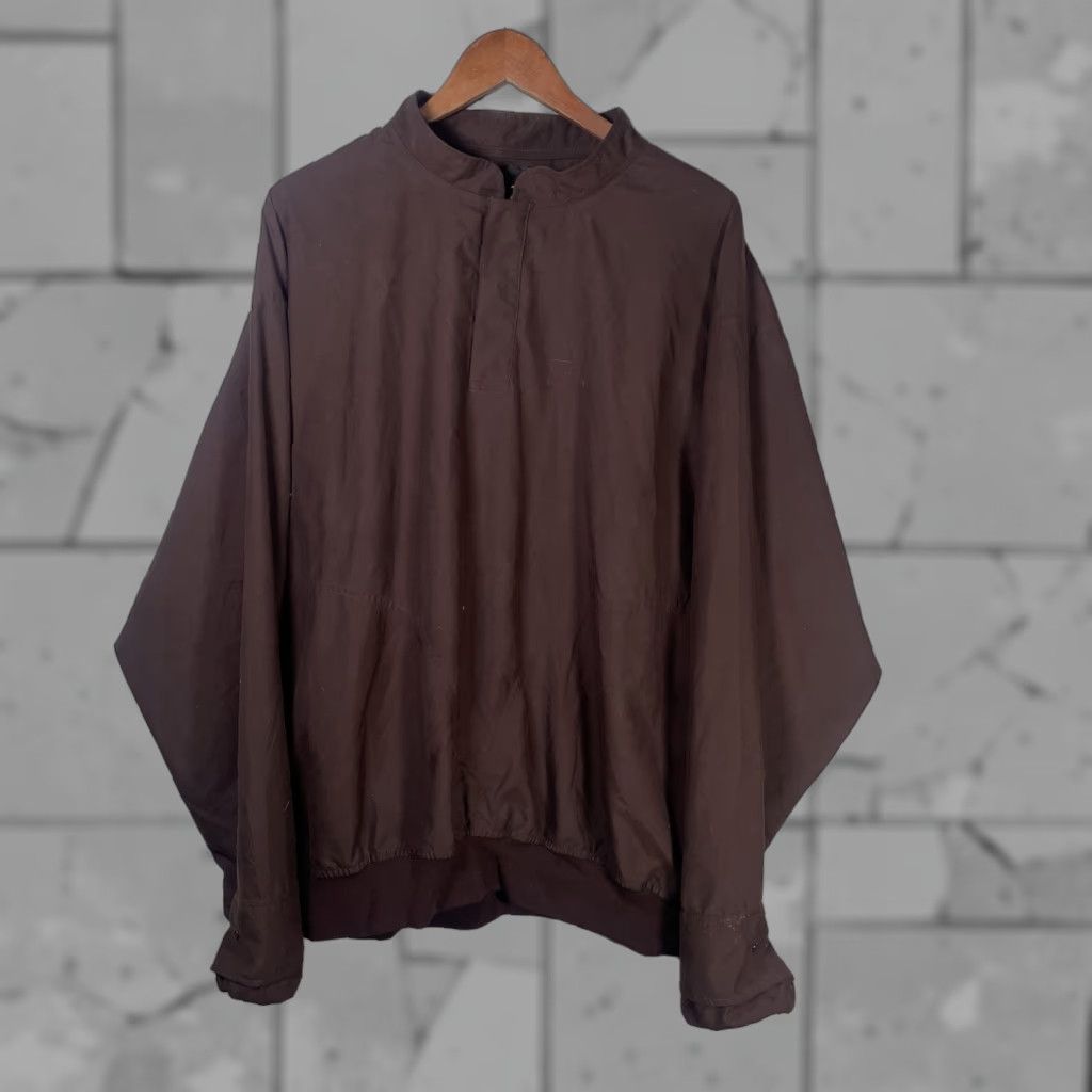 Vintage Zero Restriction Jacket Mens L Brown Quarter Button Windbreaker Golf Polyester Size US L / EU 52-54 / 3 - 1 Thumbnail