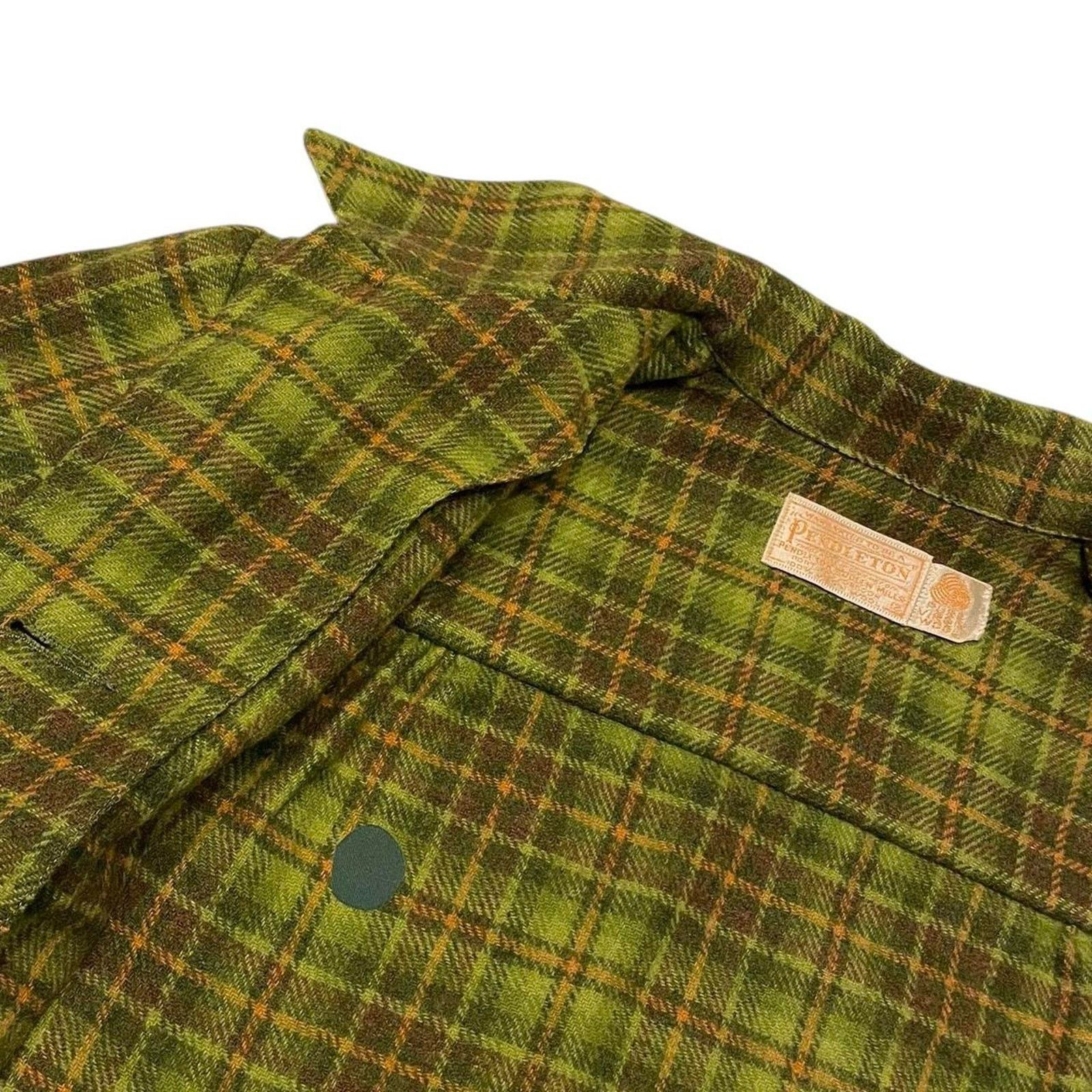 Pendleton RARE VTG 1950s Pendleton Womens 49er Green Plaid Wool Jacket Size L / US 10 / IT 46 - 7 Thumbnail