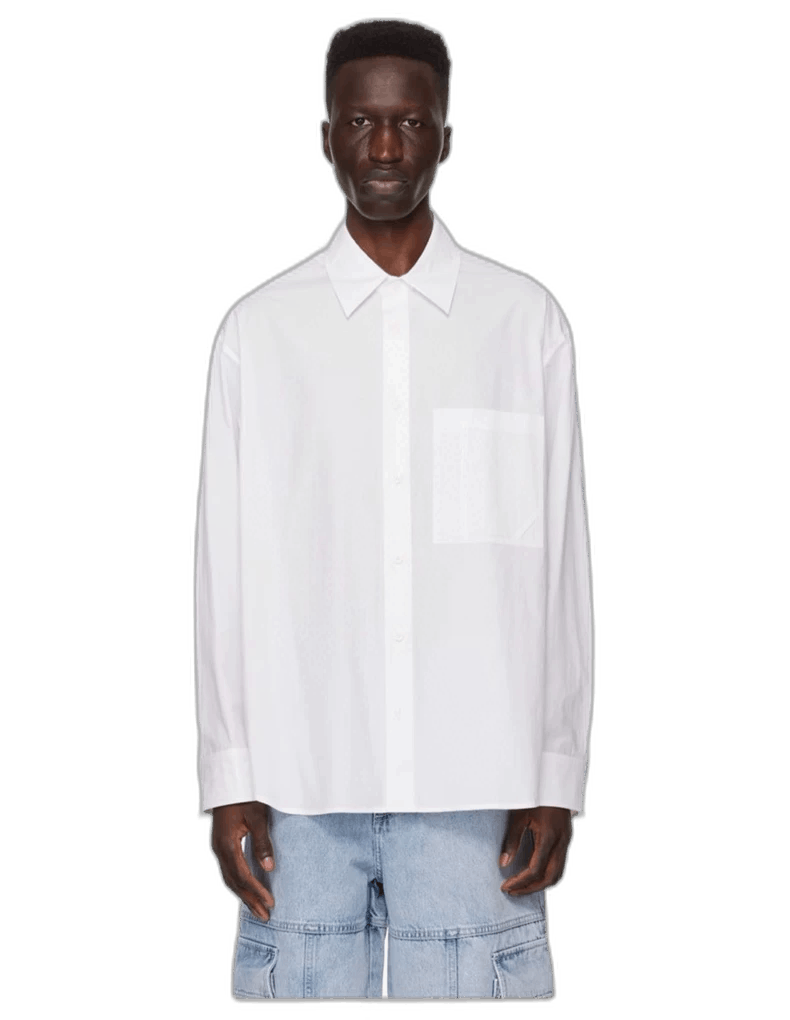 Yohji Yamamoto white solid long sleeve shirt Size US S / EU 44-46 / 1 - 1 Thumbnail