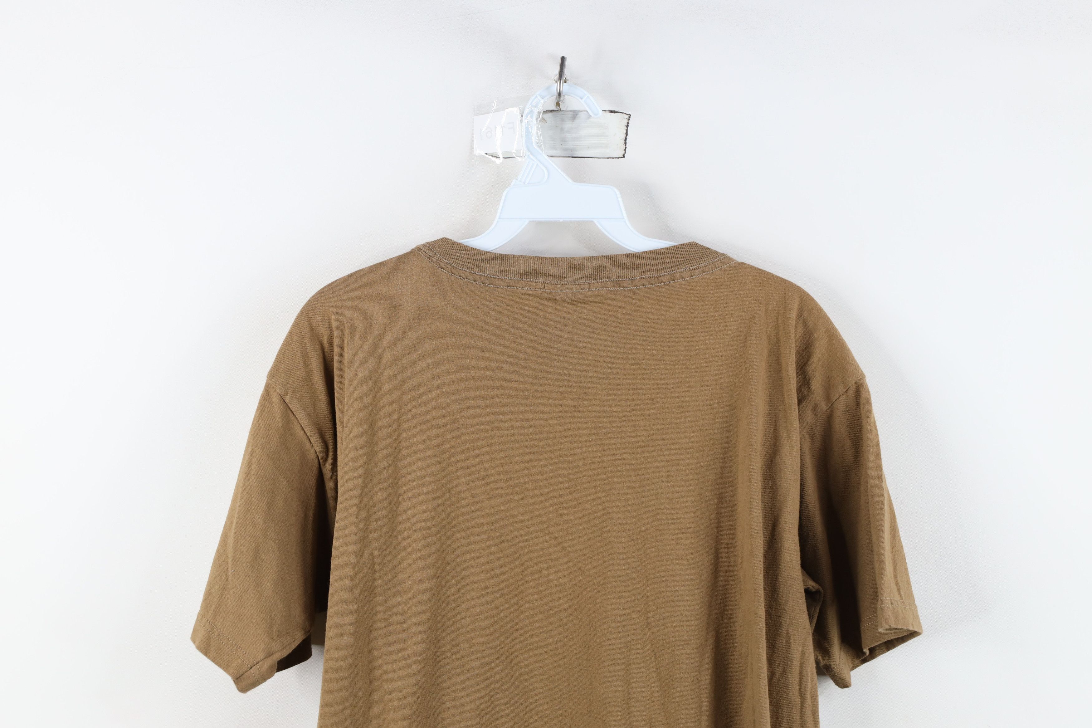 Vintage Vintage 90s Streetwear Blank Short Sleeve T-Shirt Brown USA Size US L / EU 52-54 / 3 - 11 Thumbnail