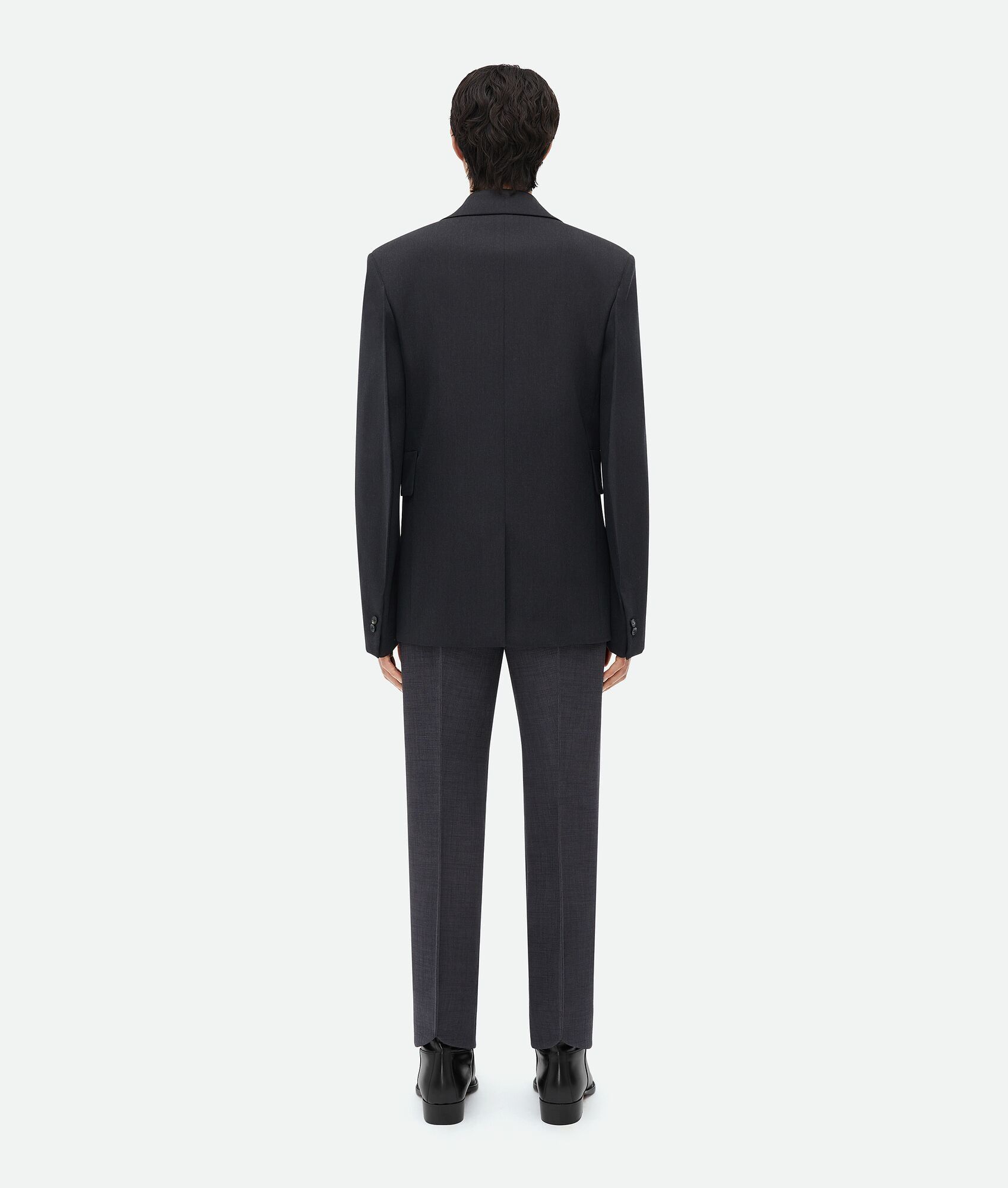 Bottega Veneta o1n1vont1224 Curved Sleeves Light Wool Jacket Melange Size US M / EU 48-50 / 2 - 3 Thumbnail