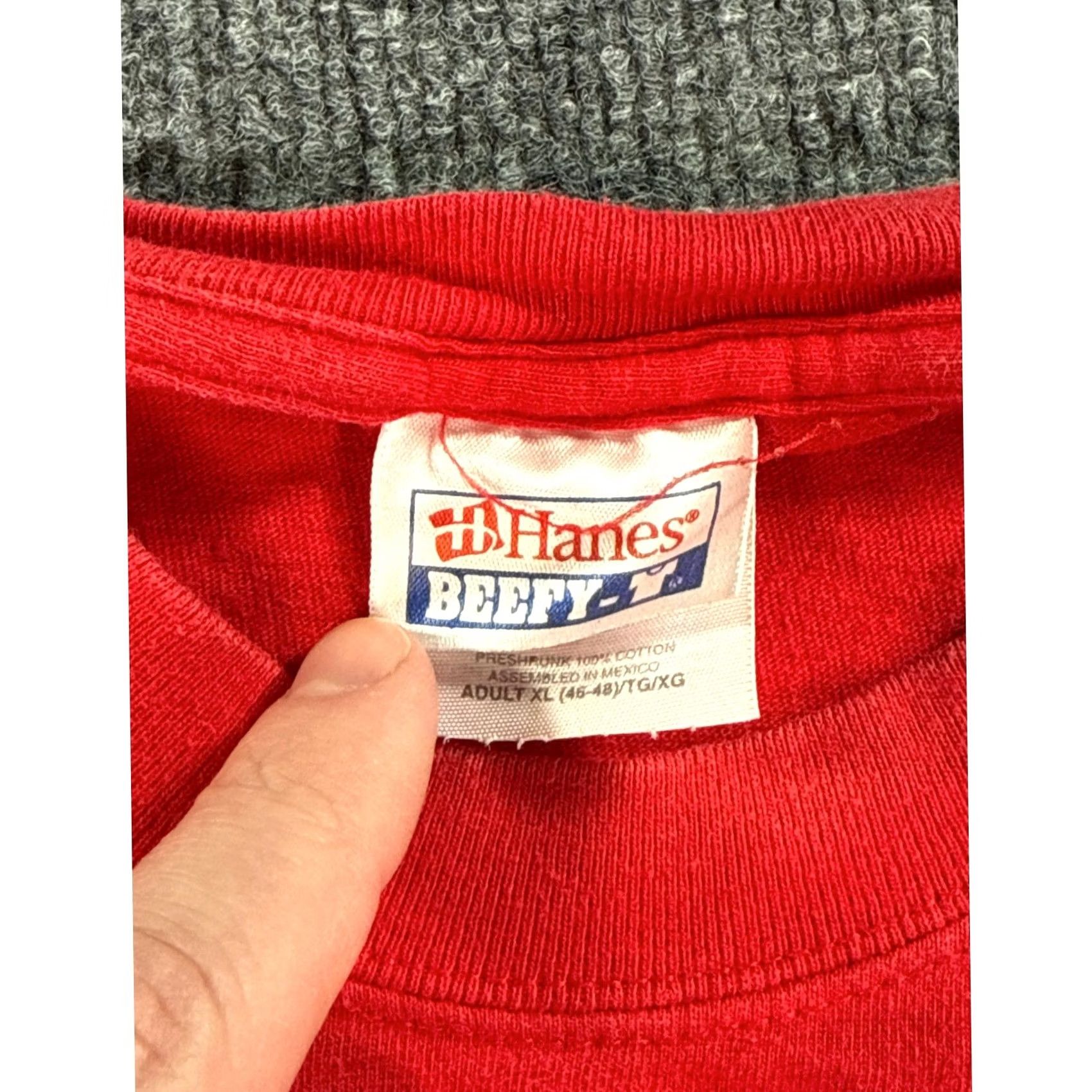 Hanes VINTAGE Ohio State Buckeyes Shirt Mens XL Red 2002 National Champions Long Sleeve Hanes Beefy-T Size US XL / EU 56 / 4 - 4 Thumbnail
