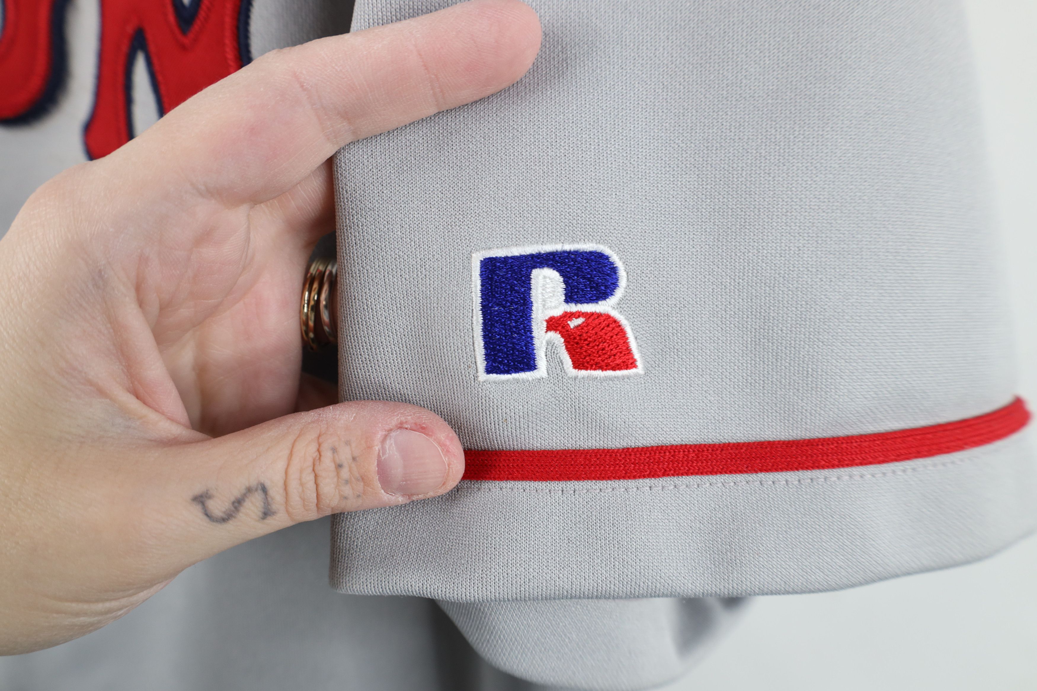 Russell Athletic Vintage 80s 90s Russell Athletic Baseball Jersey Gray Stitch Size US XXL / EU 58 / 5 - 6 Thumbnail