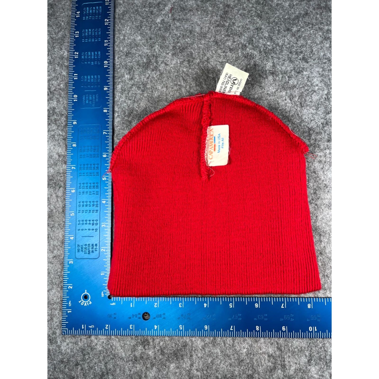 Vintage Capamerica Michael's Kitchen Beanie Toque Adult One Size Red Knit 100% Acrylic Restaurant Hat/Cap Unisex Adults Beanie Size ONE SIZE - 5 Thumbnail