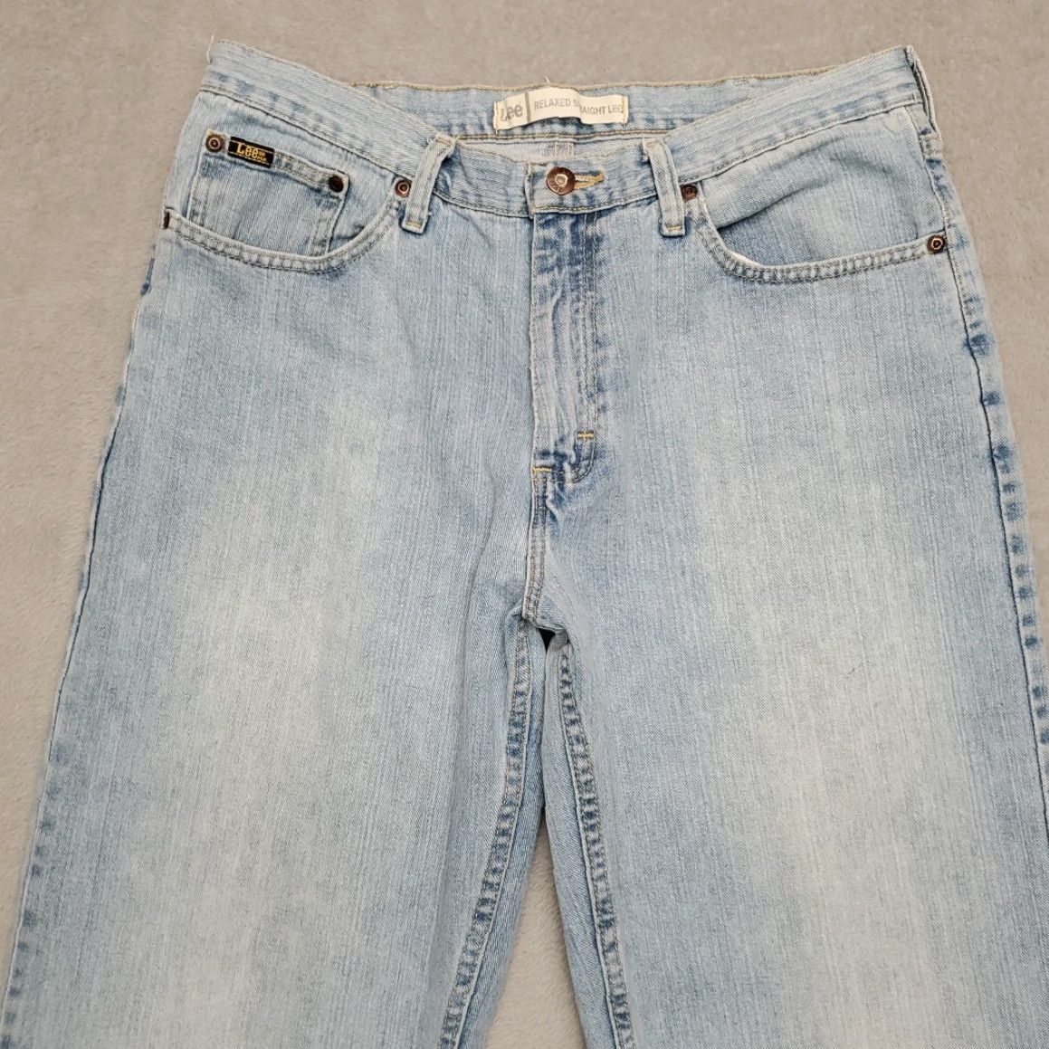 Lee VINTAGE Lee Jeans Mens 34x30 Blue Denim Relaxed Loose Casual Baggy Y2K Jeans Mens Blues Denim 34 30 Baggy Relaxed Size US 34 / EU 50 - 2 Thumbnail