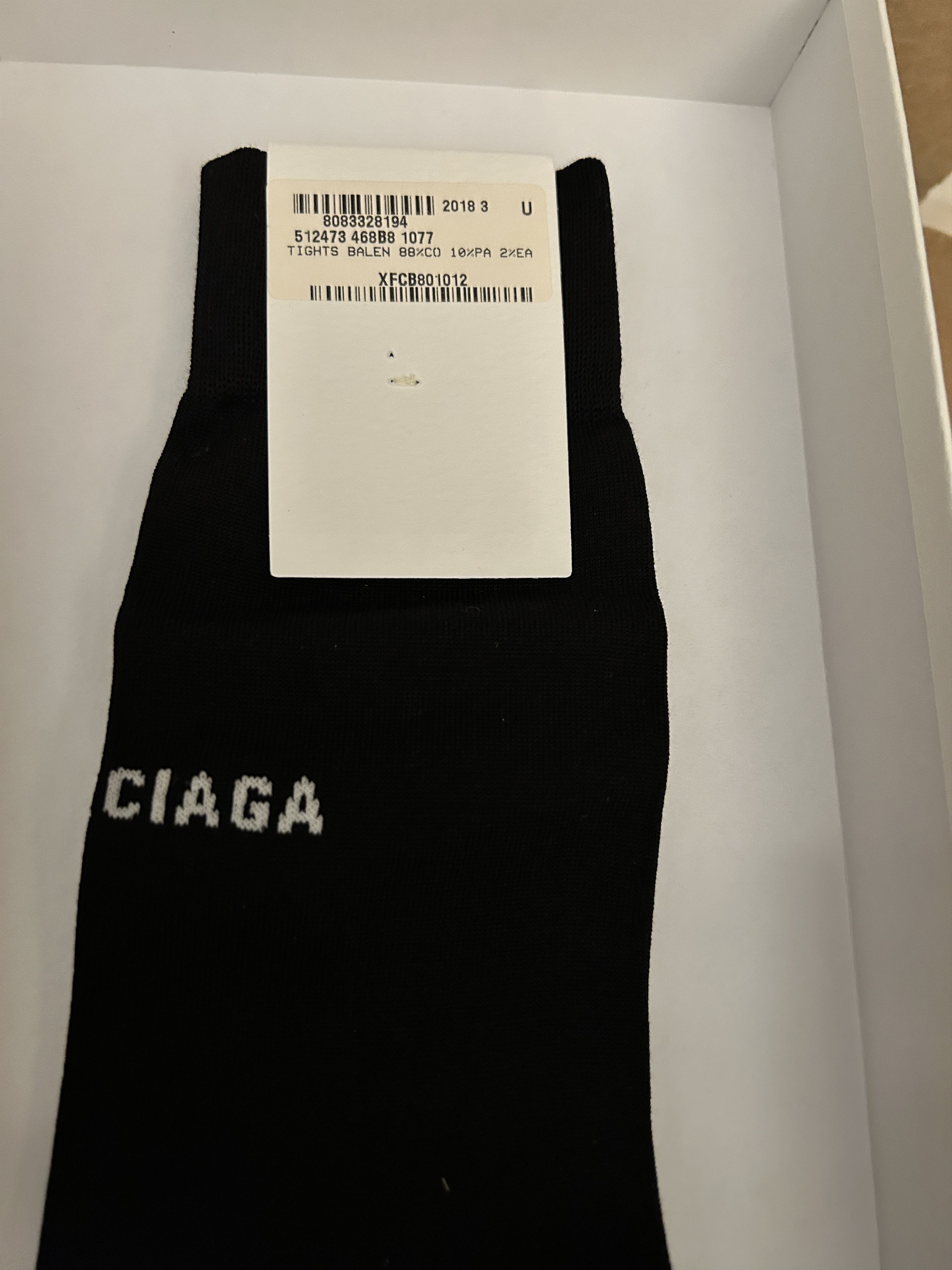 Balenciaga Balenciaga black logo Socks Cotton Size Medium Size ONE SIZE - 1 Thumbnail