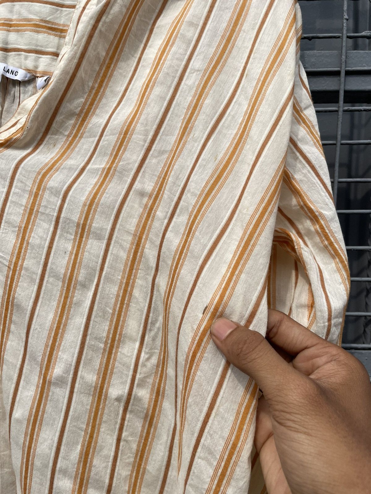 Helmut Lang Helmut Lang | V Neck Stripe Pullover Size S / US 4 / IT 40 - 5 Thumbnail