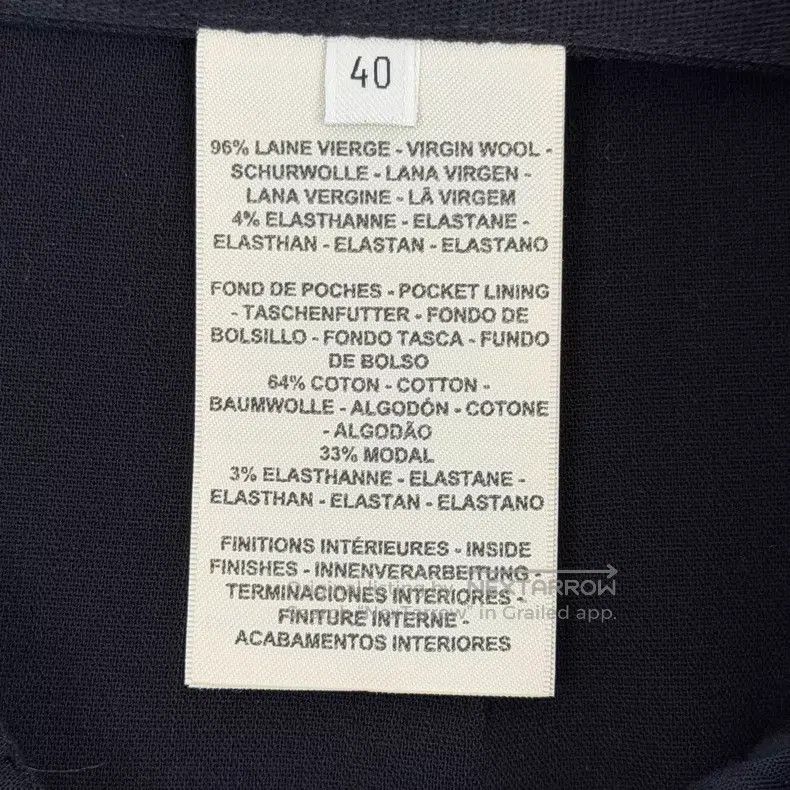 Hermes Hermes Black Wool Fabric Suit Trousers Size 26" / US 2 / IT 38 - 7 Thumbnail