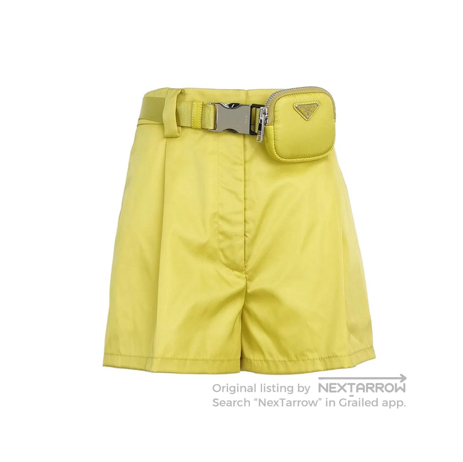 Prada Prada Yellow Belted Shorts with Pouch . Size 37" - 1 Thumbnail