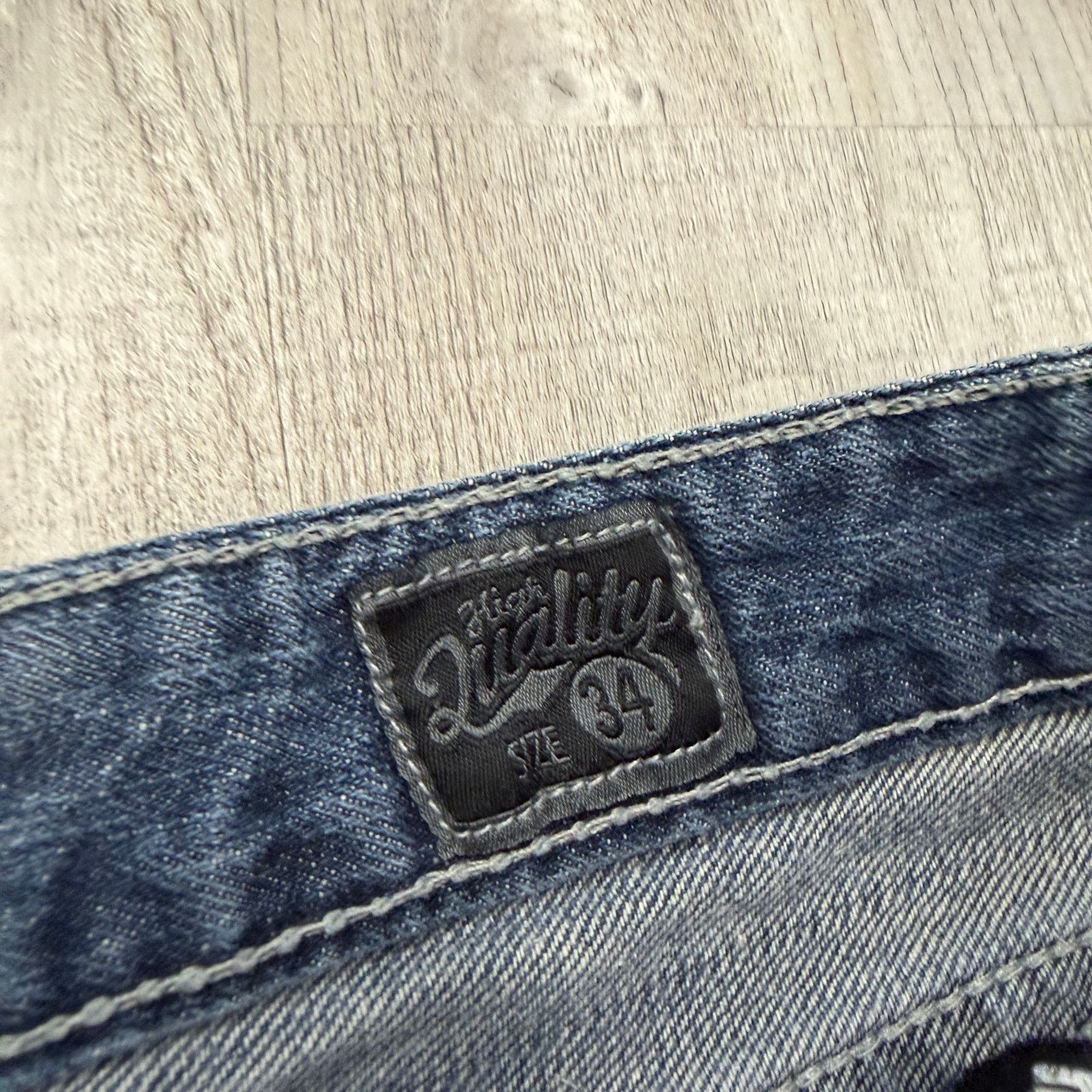 Vintage Vintage Machine Embroidered Jeans Mens 34x34 Blue Faded Size US 34 / EU 50 - 6 Thumbnail