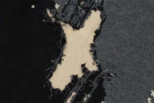 Japanese Brand × Vintage Black grey acid wash distressed knit sweater Size US L / EU 52-54 / 3 - 4 Thumbnail