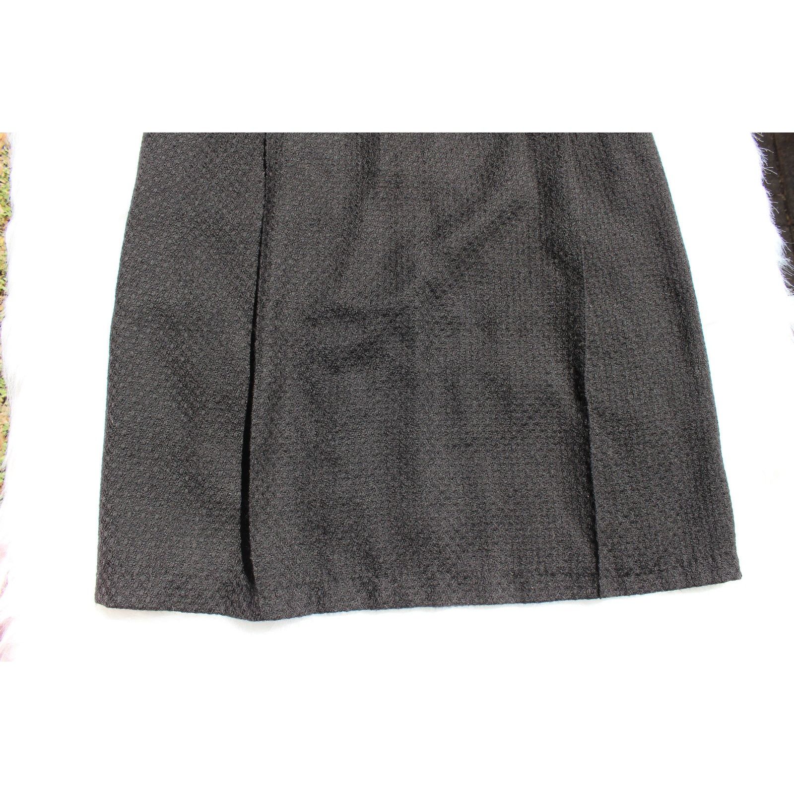 Other Steilmann Vintage Size 6 Wool Pleated Black Pencil Skirt Size 28" / US 6 / IT 42 - 3 Thumbnail