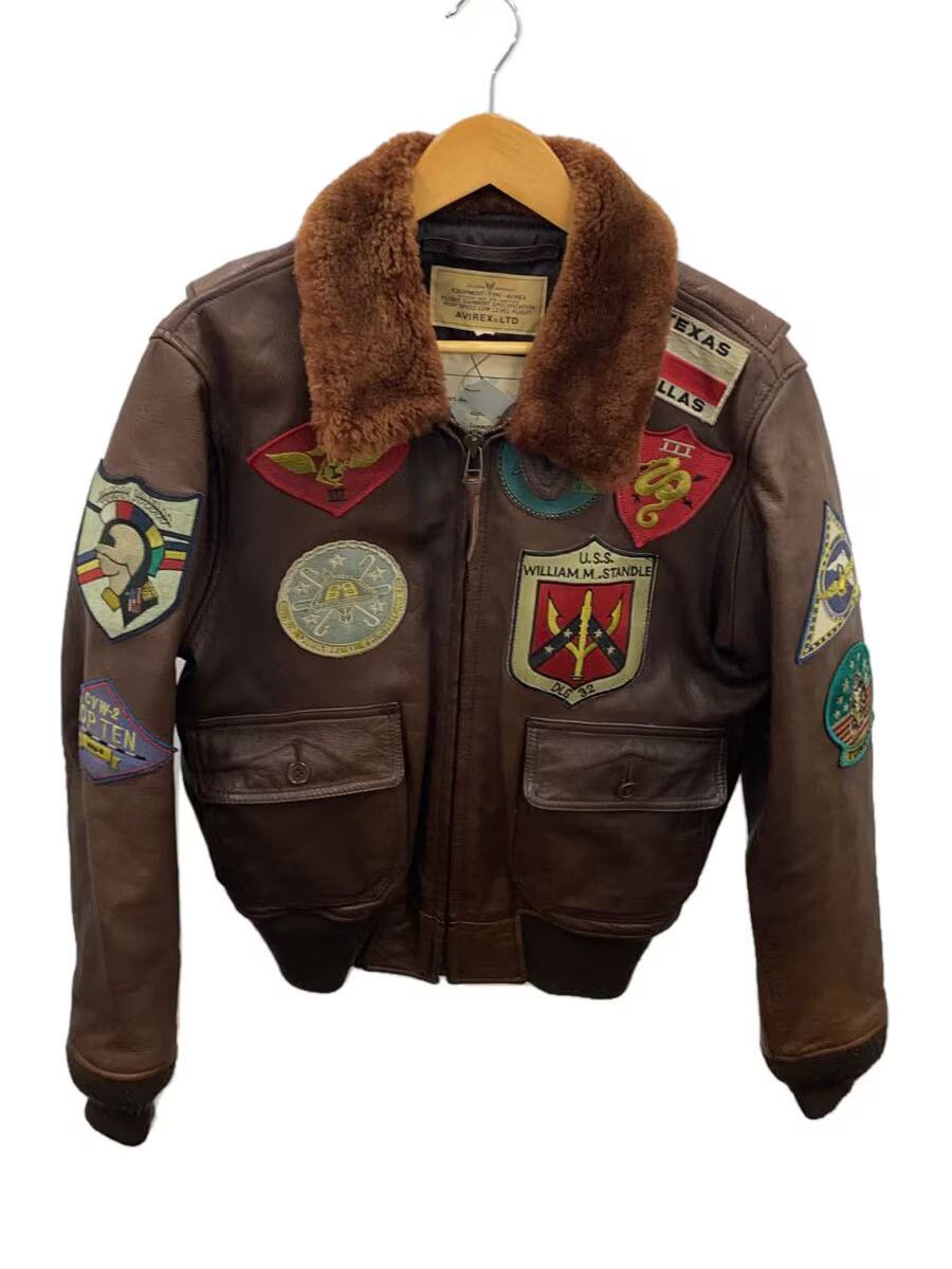 Avirex Avirex Plain Goat Leather Jacket Blouson Brown Size US L / EU 52-54 / 3 - 1 Thumbnail
