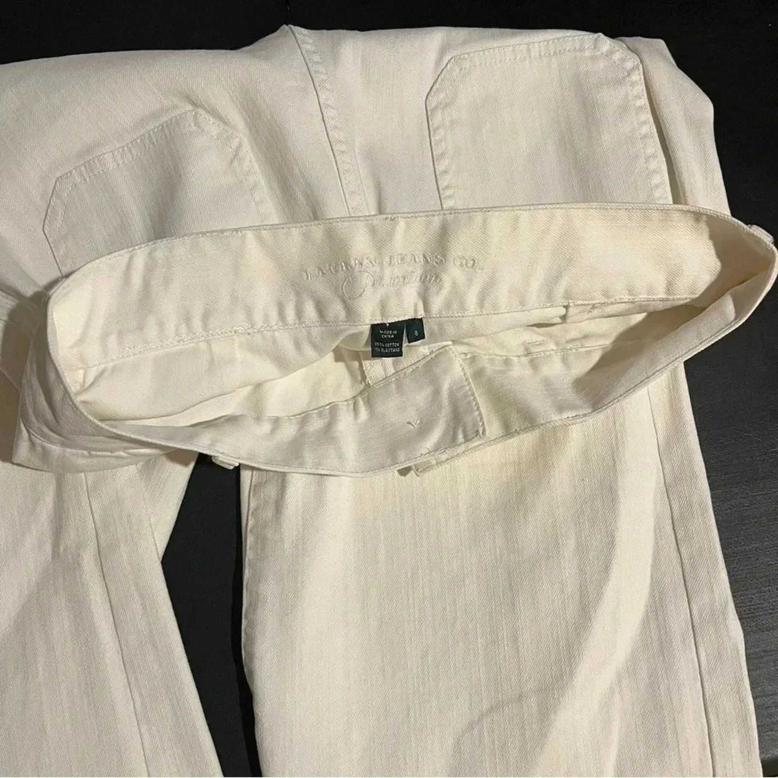 Lauren Ralph Lauren Ralph Lauren White Wide Leg Jeans Sz 8 High Waisted Size 30" / US 8 / IT 44 - 12 Thumbnail