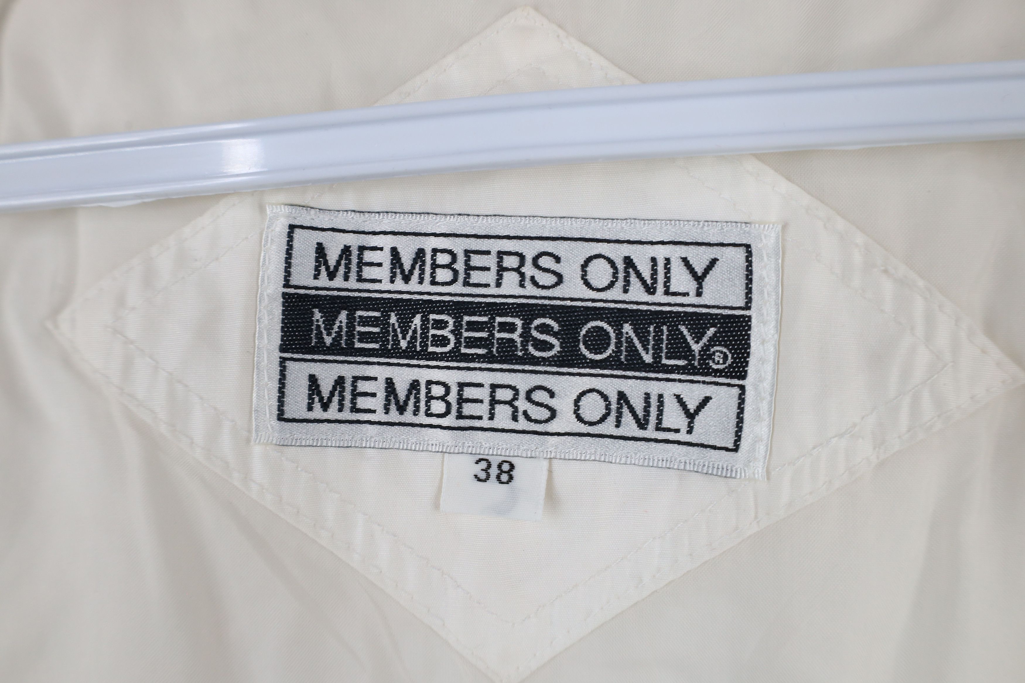 Members Only × Vintage Vintage 90s Members Only Cafe Racer Bomber Jacket White Size US L / EU 52-54 / 3 - 14 Thumbnail
