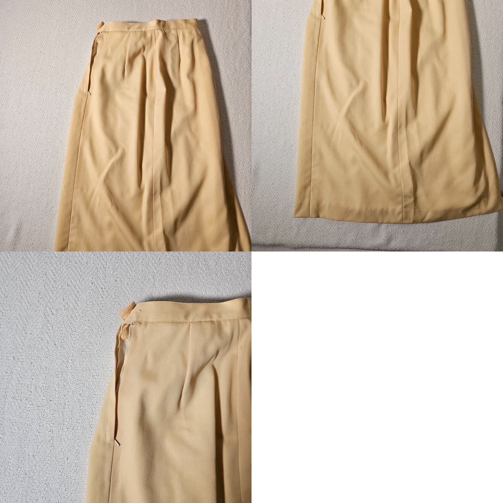 Vintage VTG MARC D'ALCY Wool Skirt Yellow Size 6 A Line Zipper Lined 1980s Victorian Party Womens Size 28" / US 6 / IT 42 - 8 Thumbnail