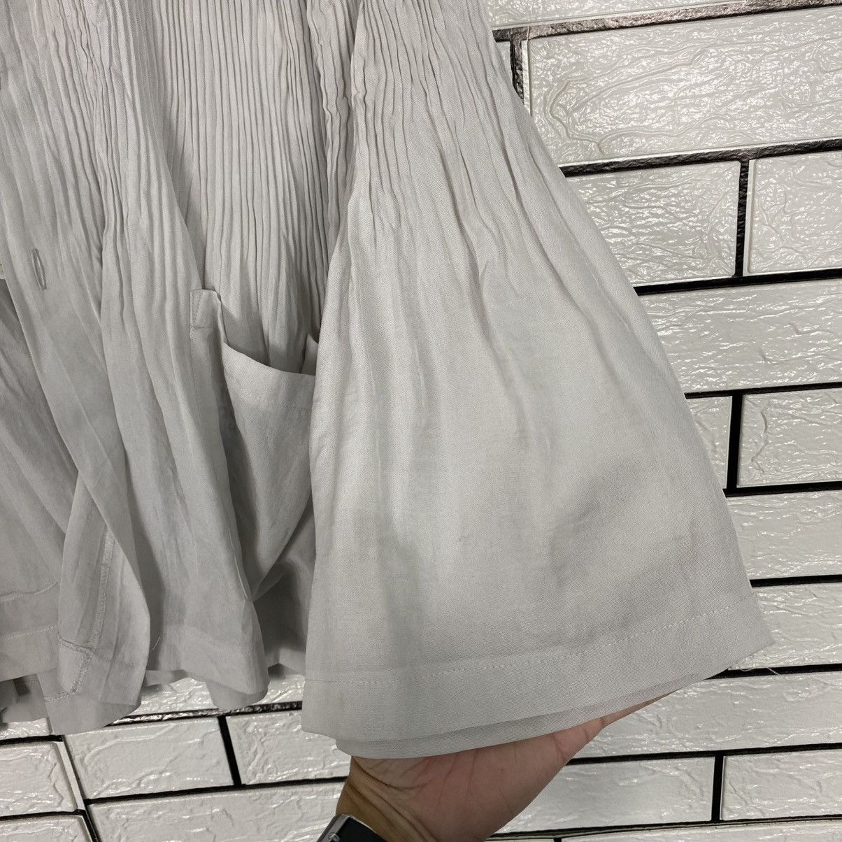 Comme des Garcons 🔥VINTAGE TRICOT COMME DES GARCONS PLEATED BUTTON BLOUSE Size M / US 6-8 / IT 42-44 - 20 Thumbnail