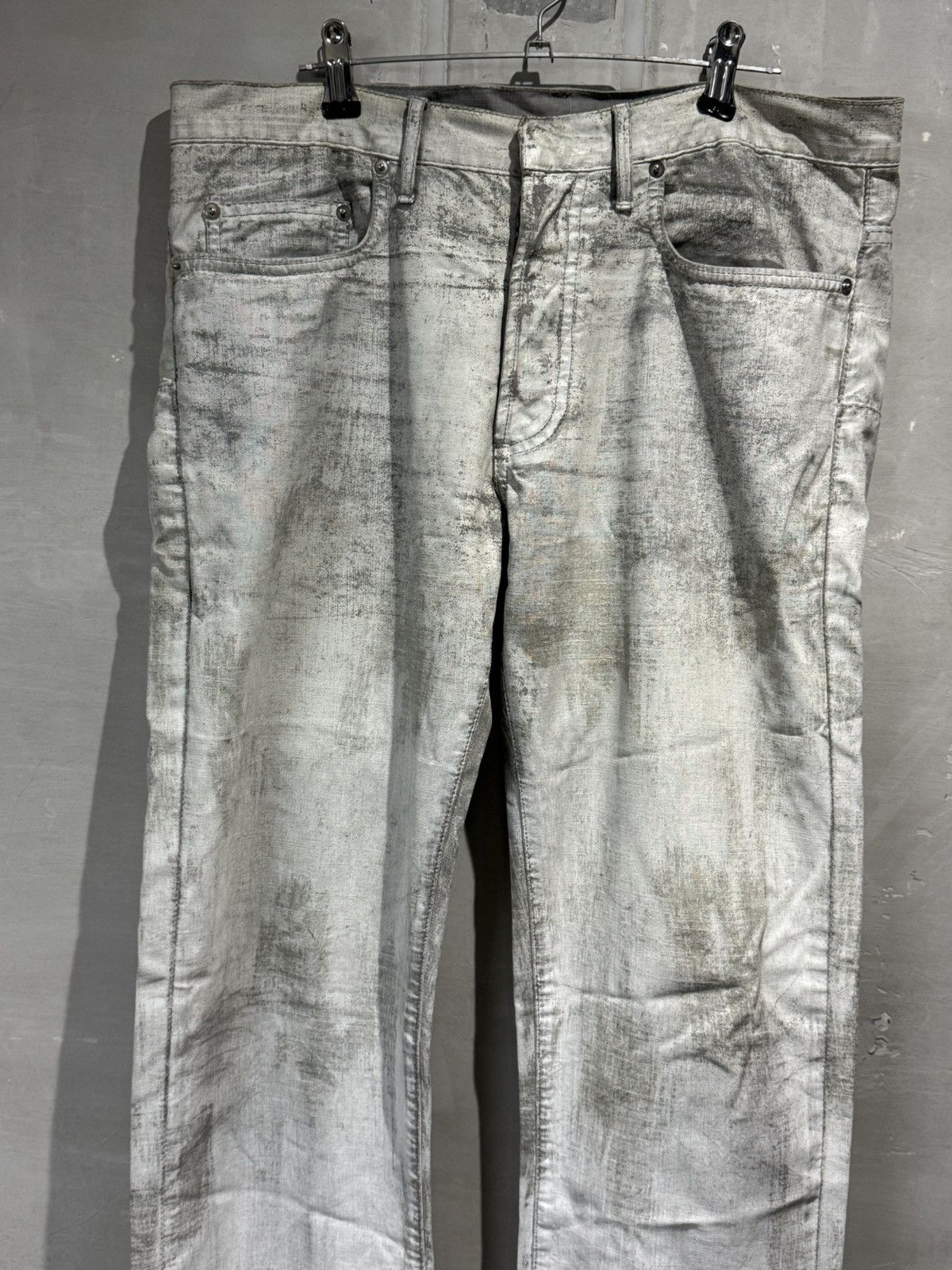 Dior Dior Homme Hedi Slimane White Waxed Denim Jeans Size US 33 - 5 Thumbnail