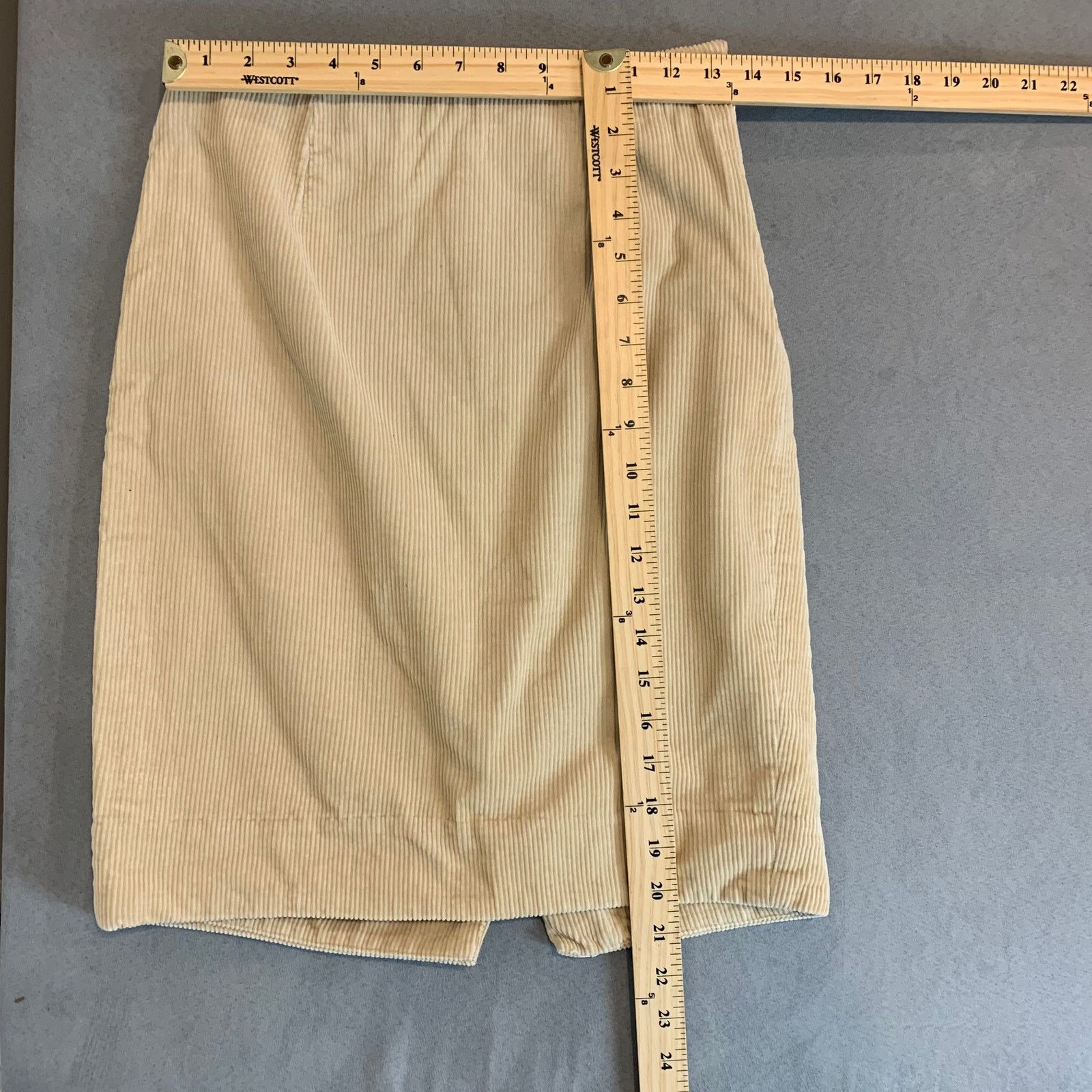 Anthropologie Anthropologie Maeve Beige Tan Corduroy Pencil Skirt 0 XS Size 25" / US 0 / IT 36 - 4 Thumbnail